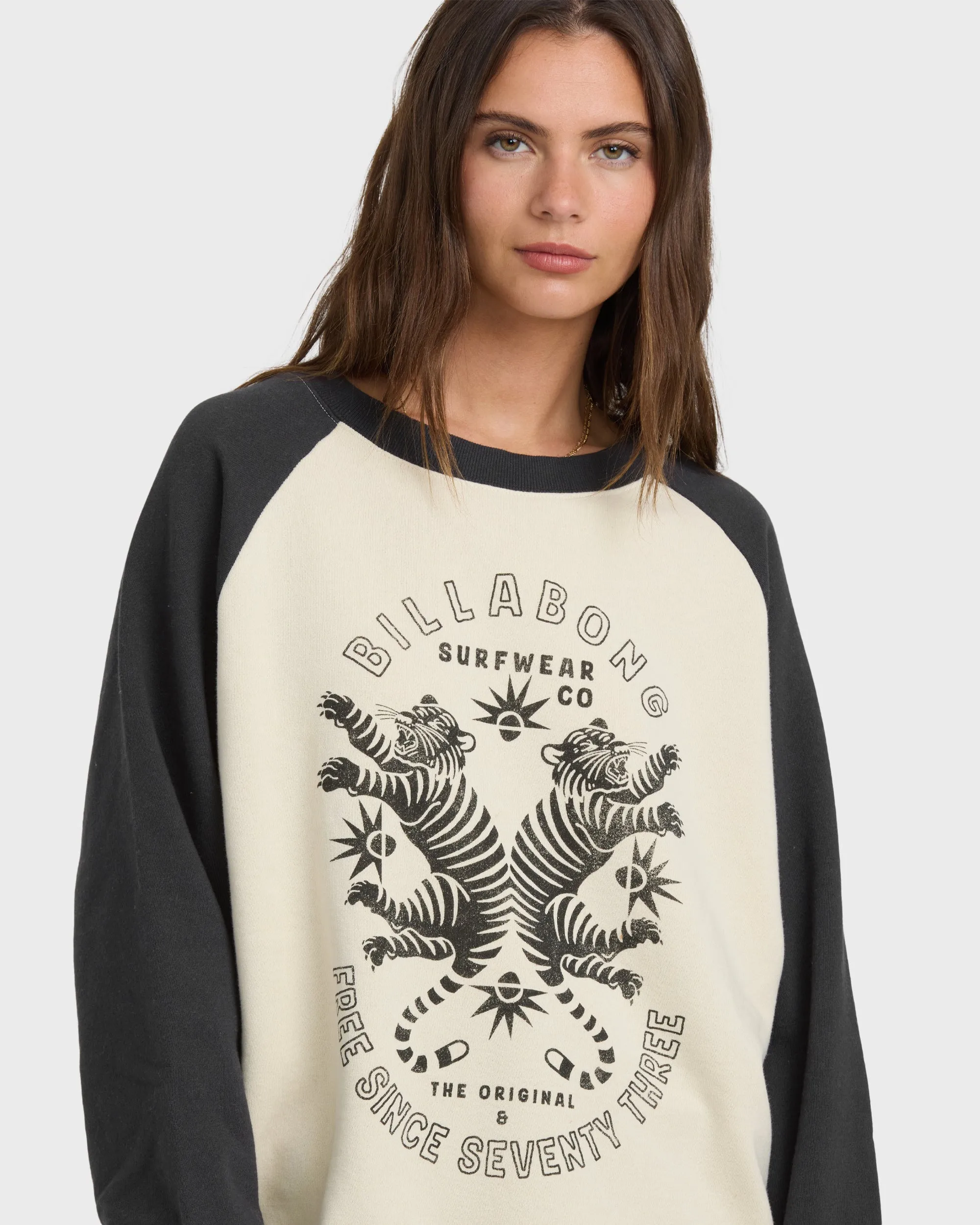 Emmers Raglan Crewneck Sweatshirt - Black Sands sold by Billabong product image thumbnail 2
