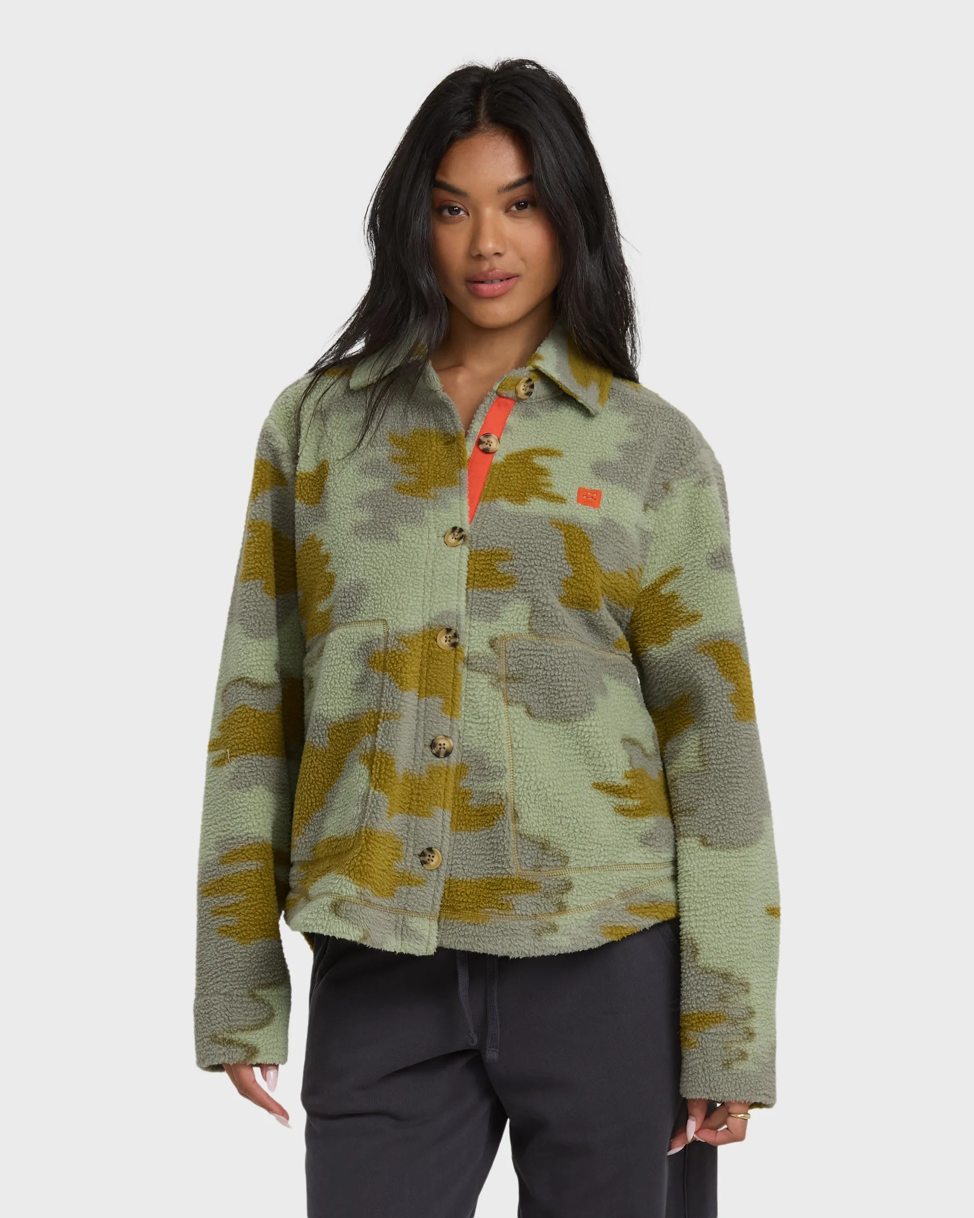 Breezy Sherpa Shacket - Camoflauge sold by Billabong