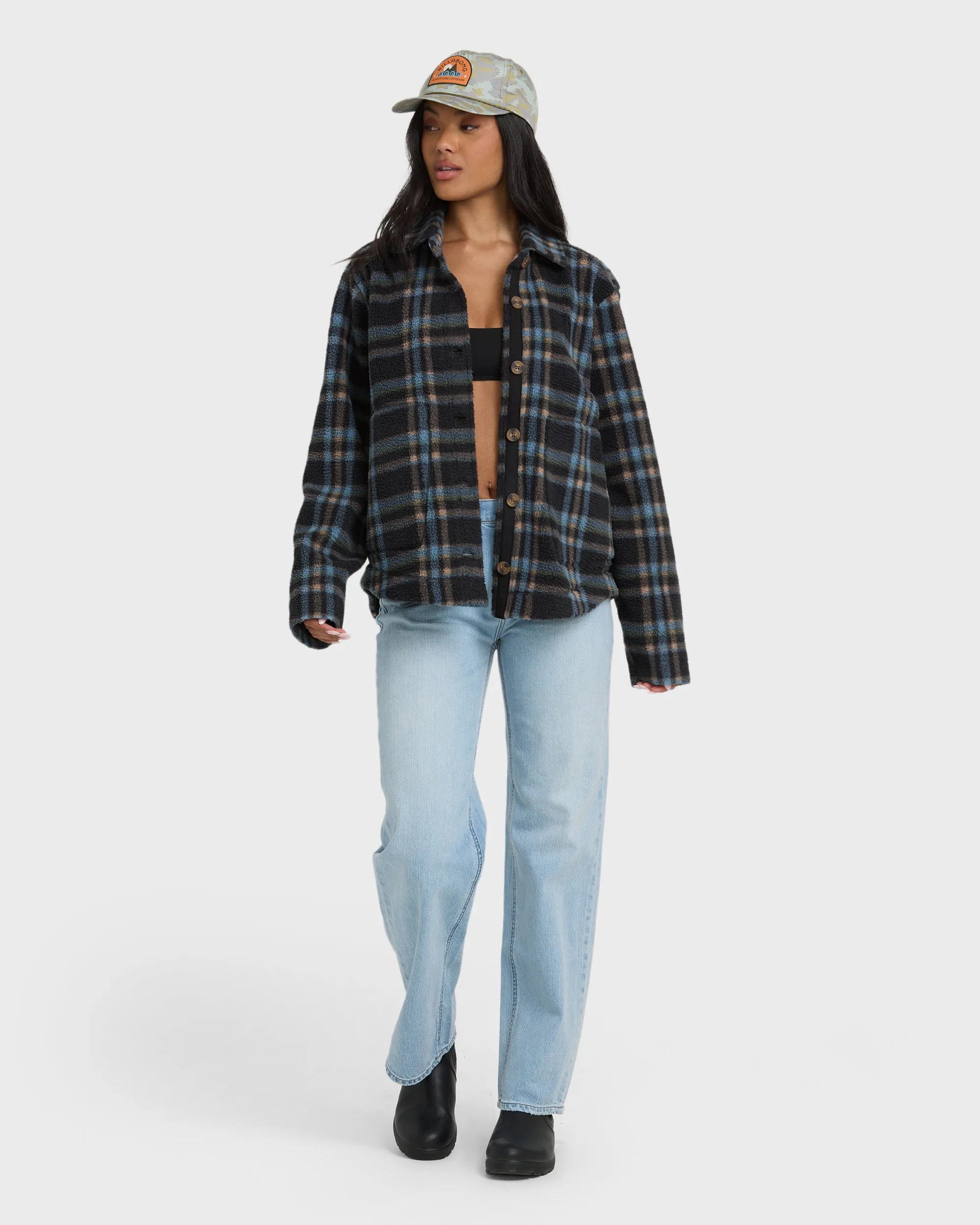 Breezy Sherpa Shacket - Black Sands sold by Billabong product image thumbnail 3