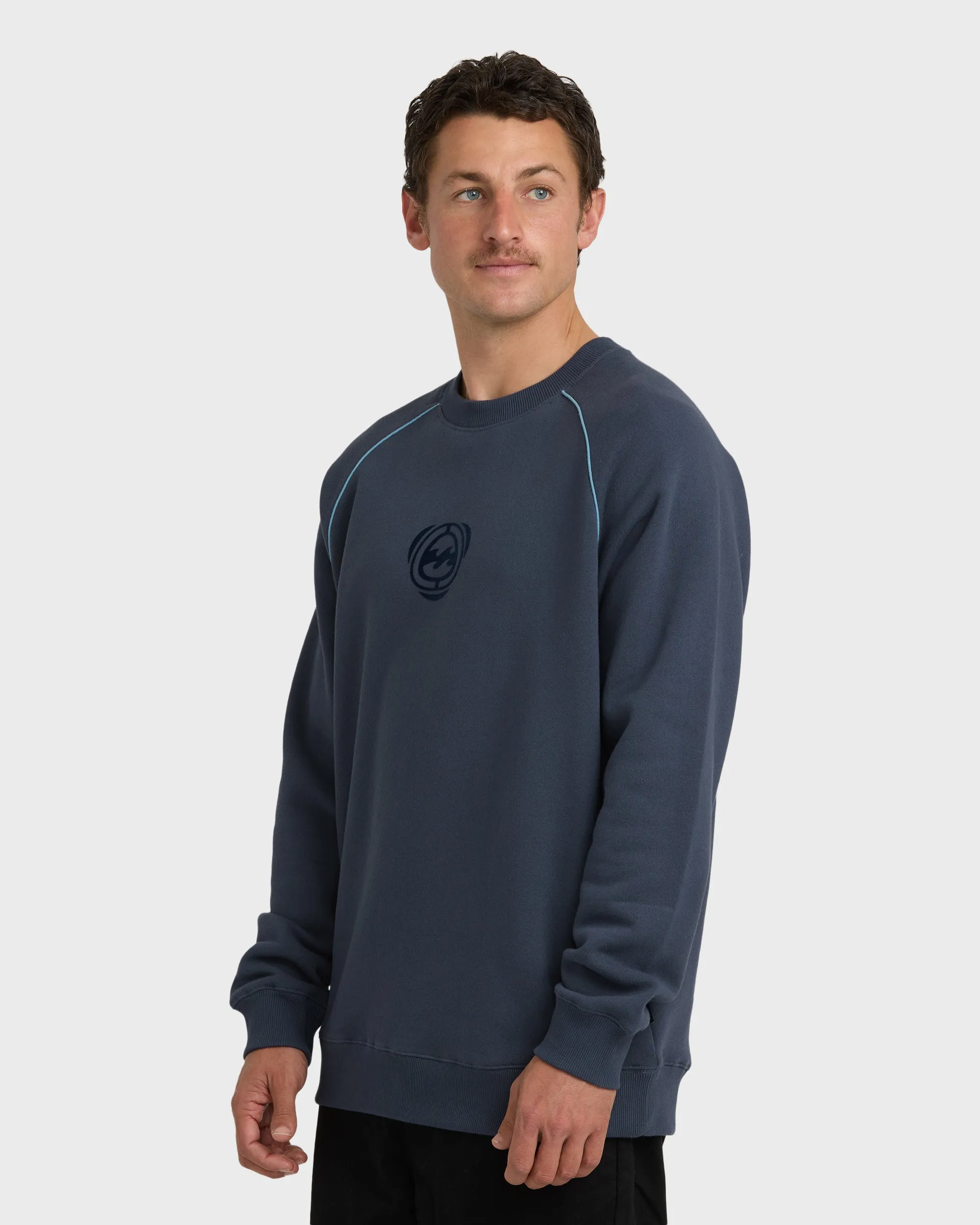 Bio Fleece Crewneck Sweatshirt - Vintage Navy sold by Billabong product image thumbnail 3