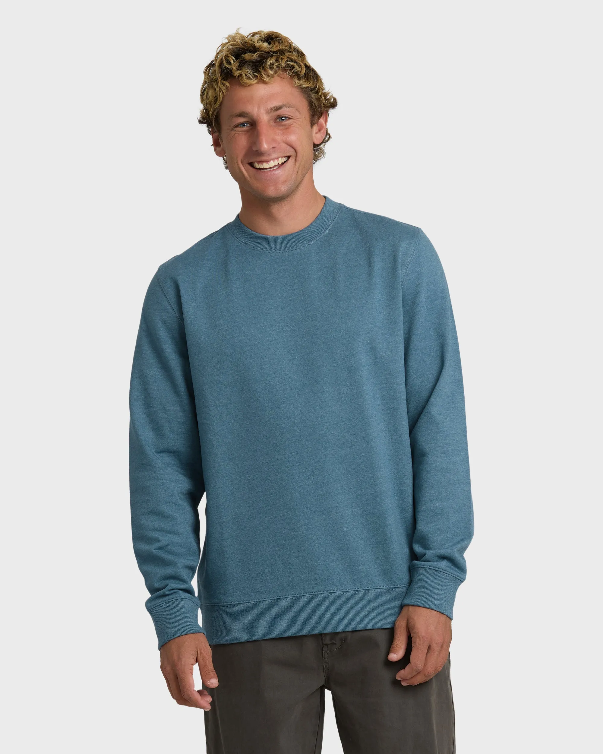 All Day Crewneck Sweatshirt - Real Teal sold by Billabong