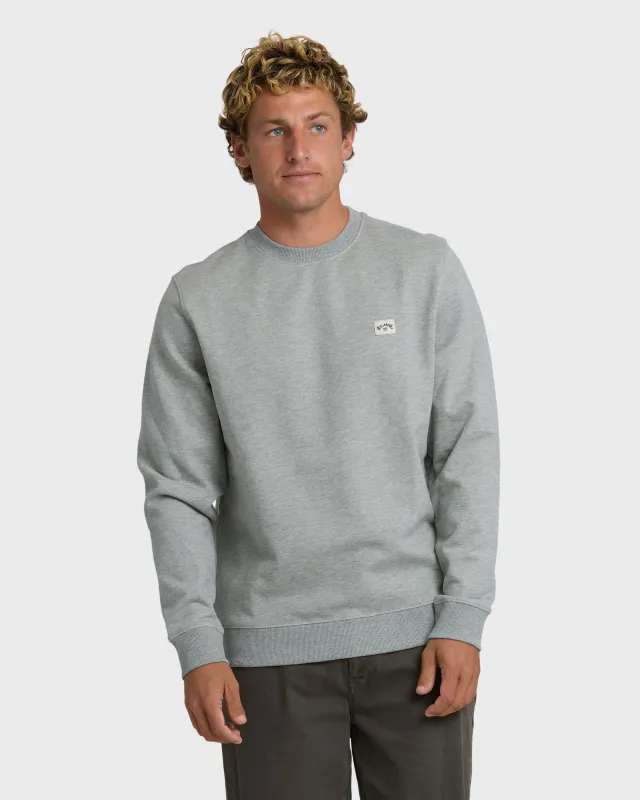 All Day Crewneck Sweatshirt - Grey Htr sold by Billabong