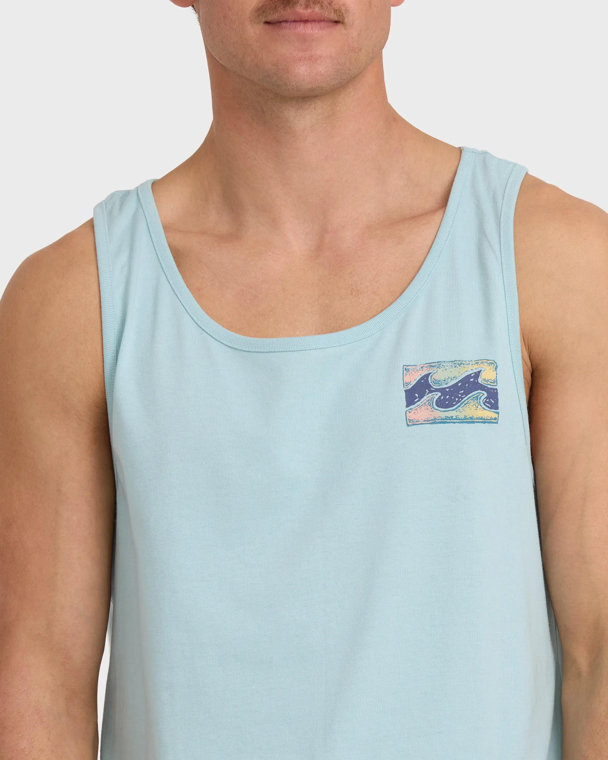 Crayon Wave Premium Tank - Dusty Blue sold by Billabong product image thumbnail 5
