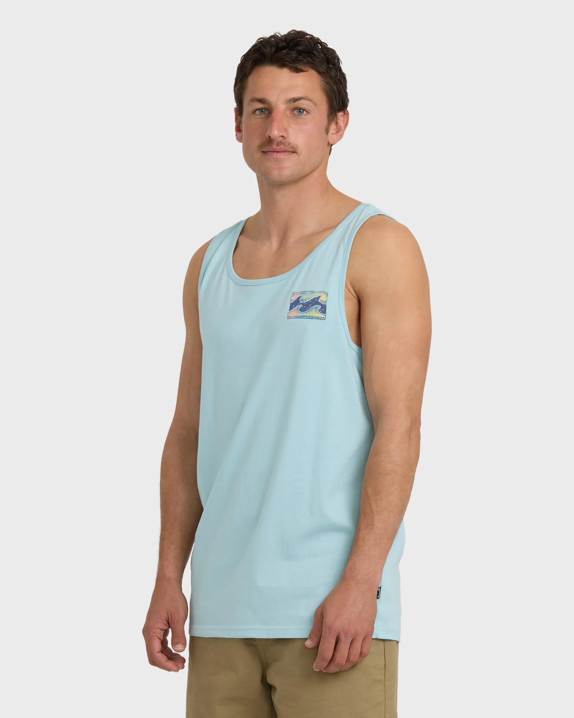 Crayon Wave Premium Tank - Dusty Blue sold by Billabong product image thumbnail 3