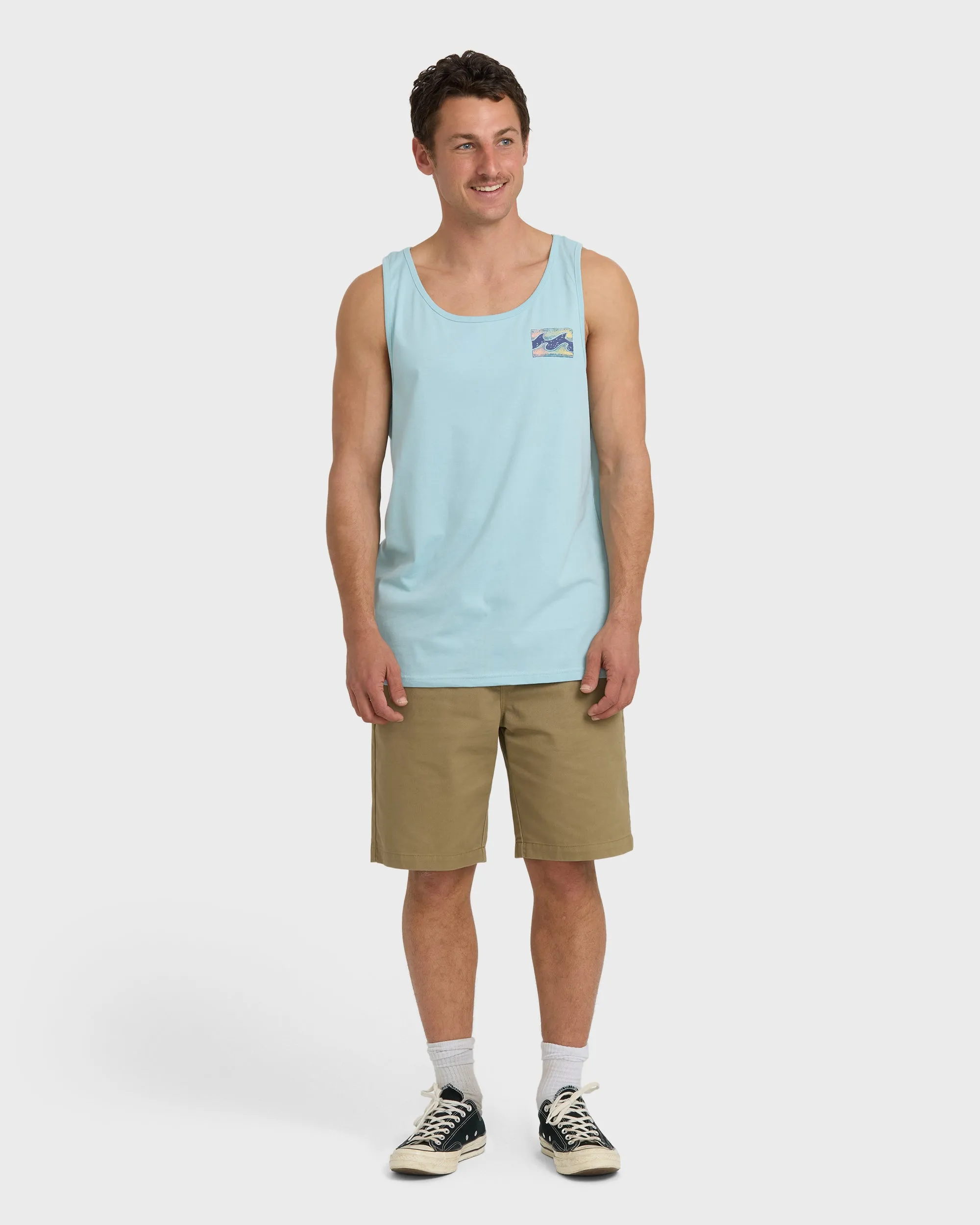 Crayon Wave Premium Tank - Dusty Blue sold by Billabong product image thumbnail 4