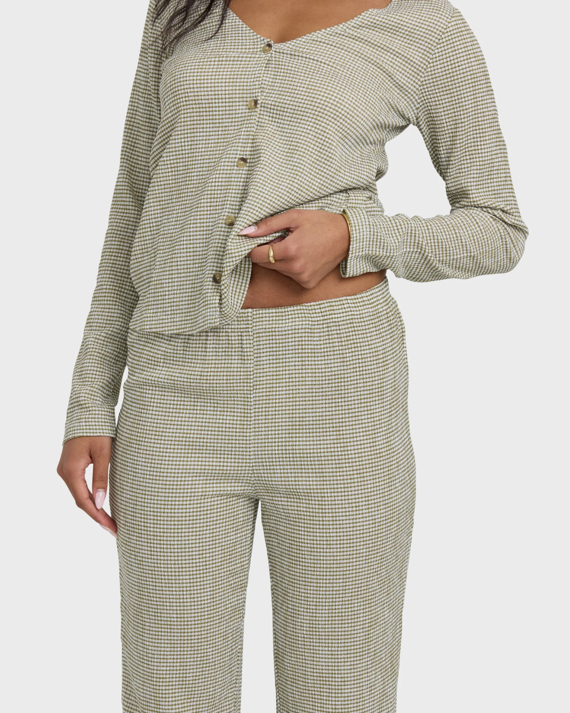 Hot Check Knitpants - Martini Olive sold by Billabong product image thumbnail 2