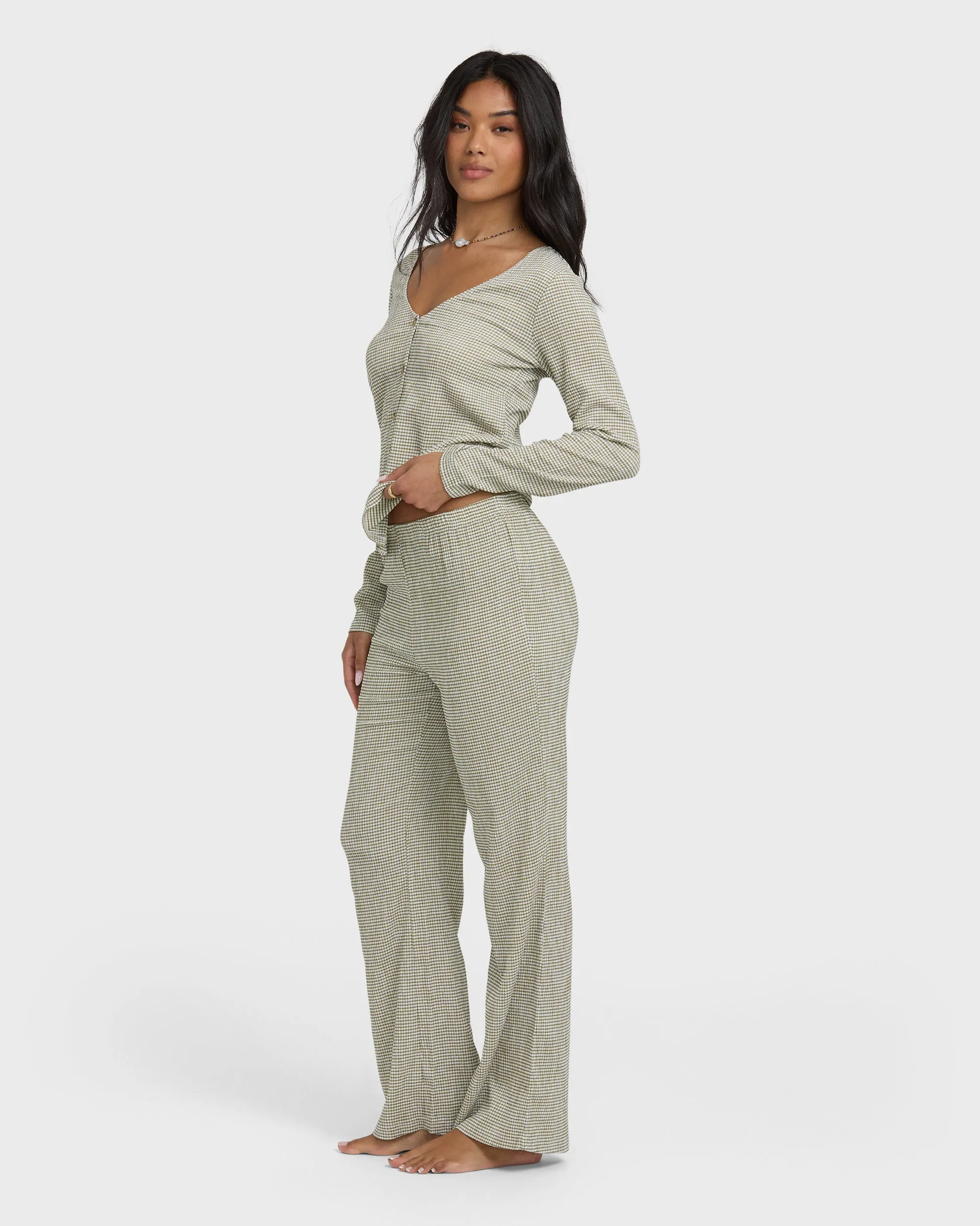 Hot Check Knitpants - Martini Olive sold by Billabong product image thumbnail 5