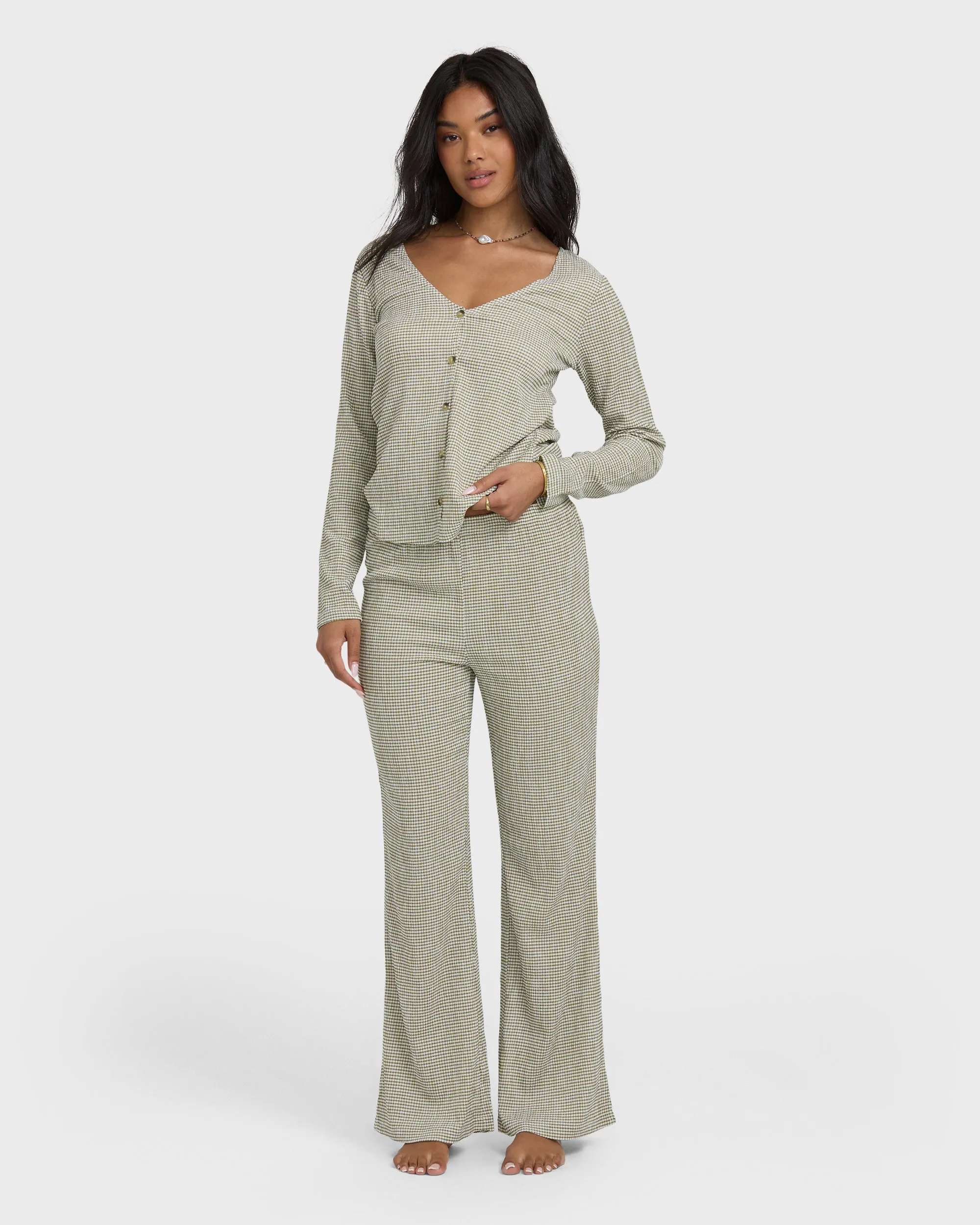 Hot Check Knitpants - Martini Olive sold by Billabong product image thumbnail 3