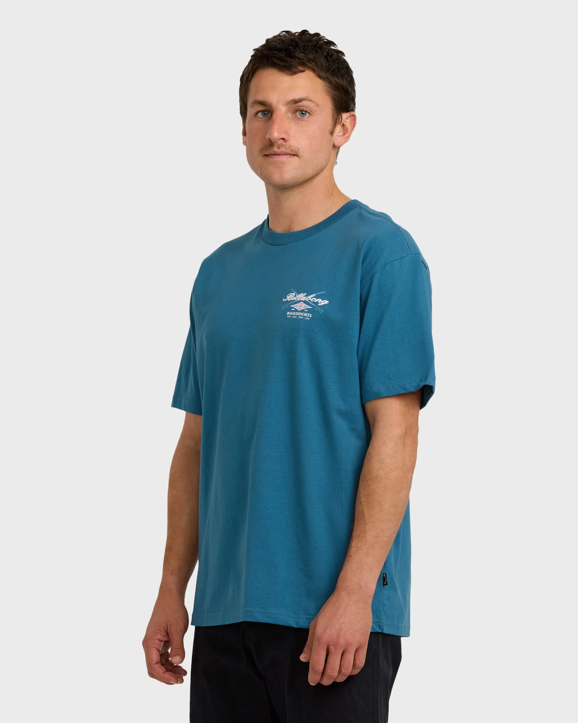 Croshort Sleeve Short Sleeve T-Shirtboards Regular Short Sleeve T-Shirt - Real Teal sold by Billabong product image thumbnail 3