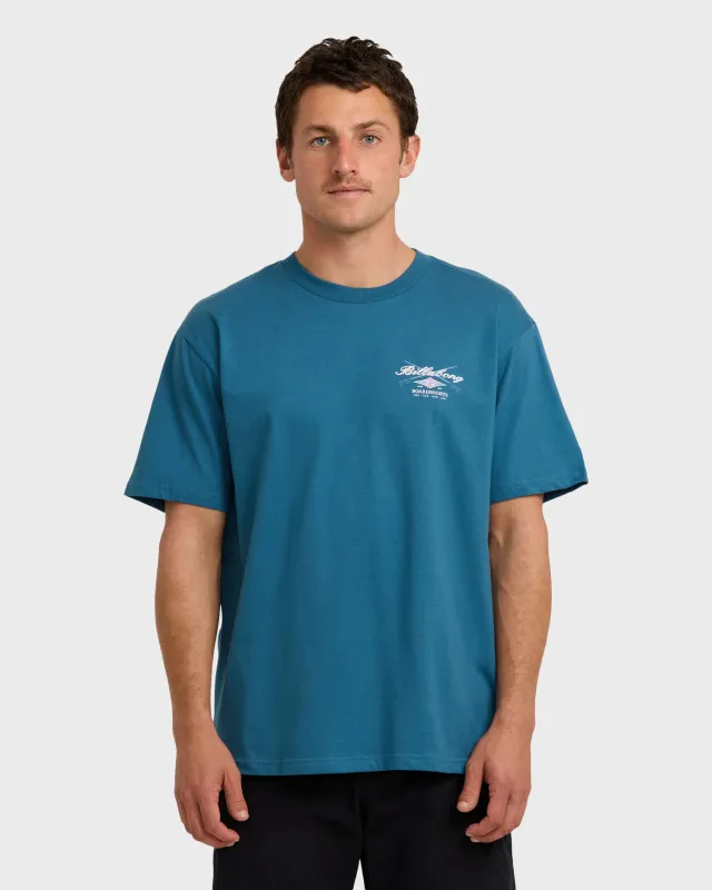 Croshort Sleeve Short Sleeve T-Shirtboards Regular Short Sleeve T-Shirt - Real Teal sold by Billabong