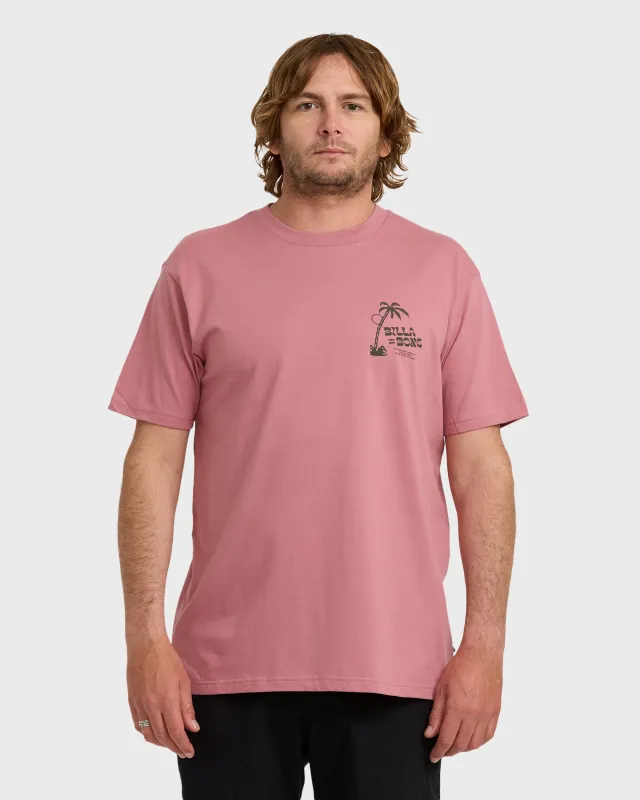 Beach Bar Premium Short Sleeve T-Shirt - Dusty Rose sold by Billabong