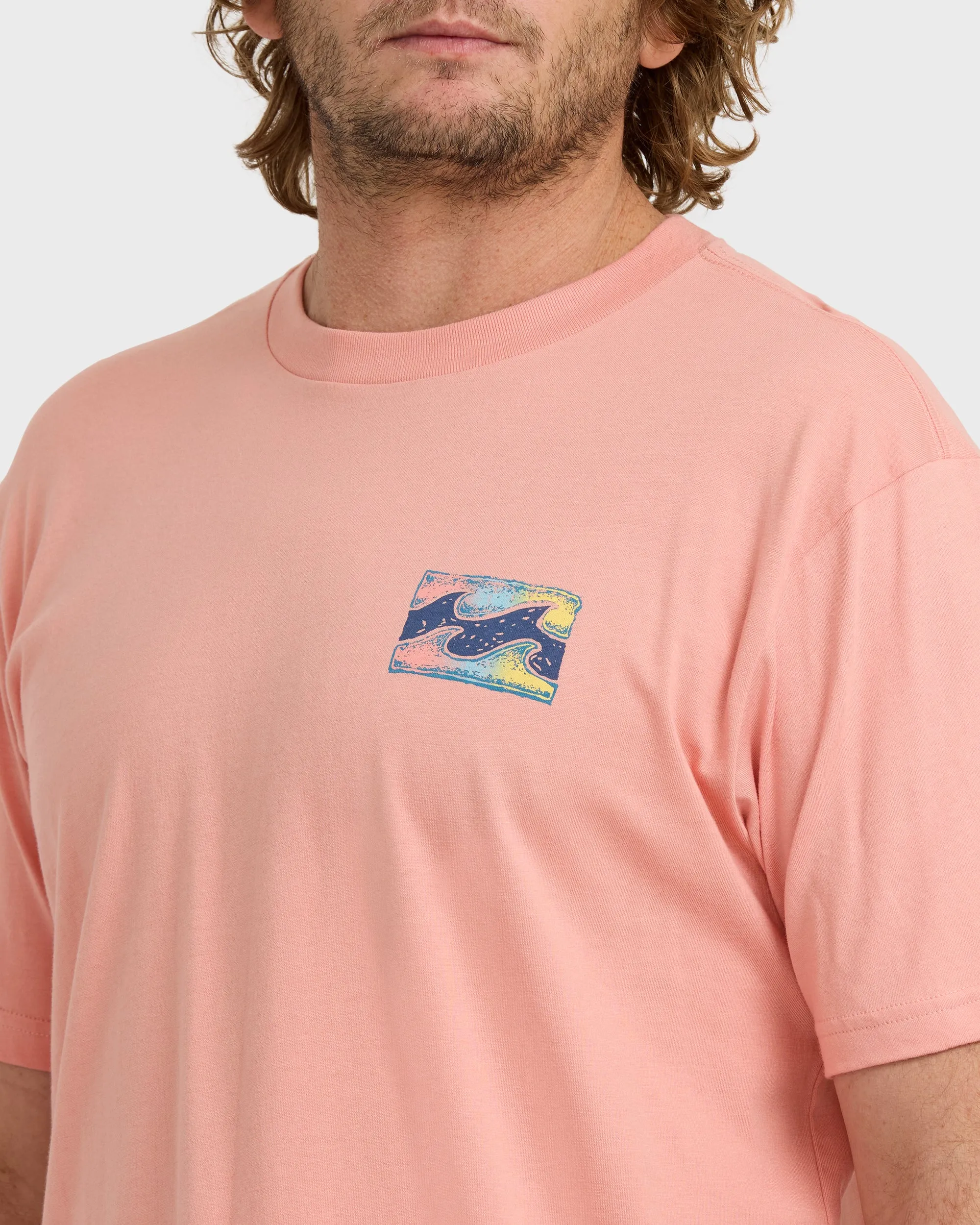 Crayon Wave Premium Short Sleeve T-Shirt - Peach sold by Billabong product image thumbnail 5