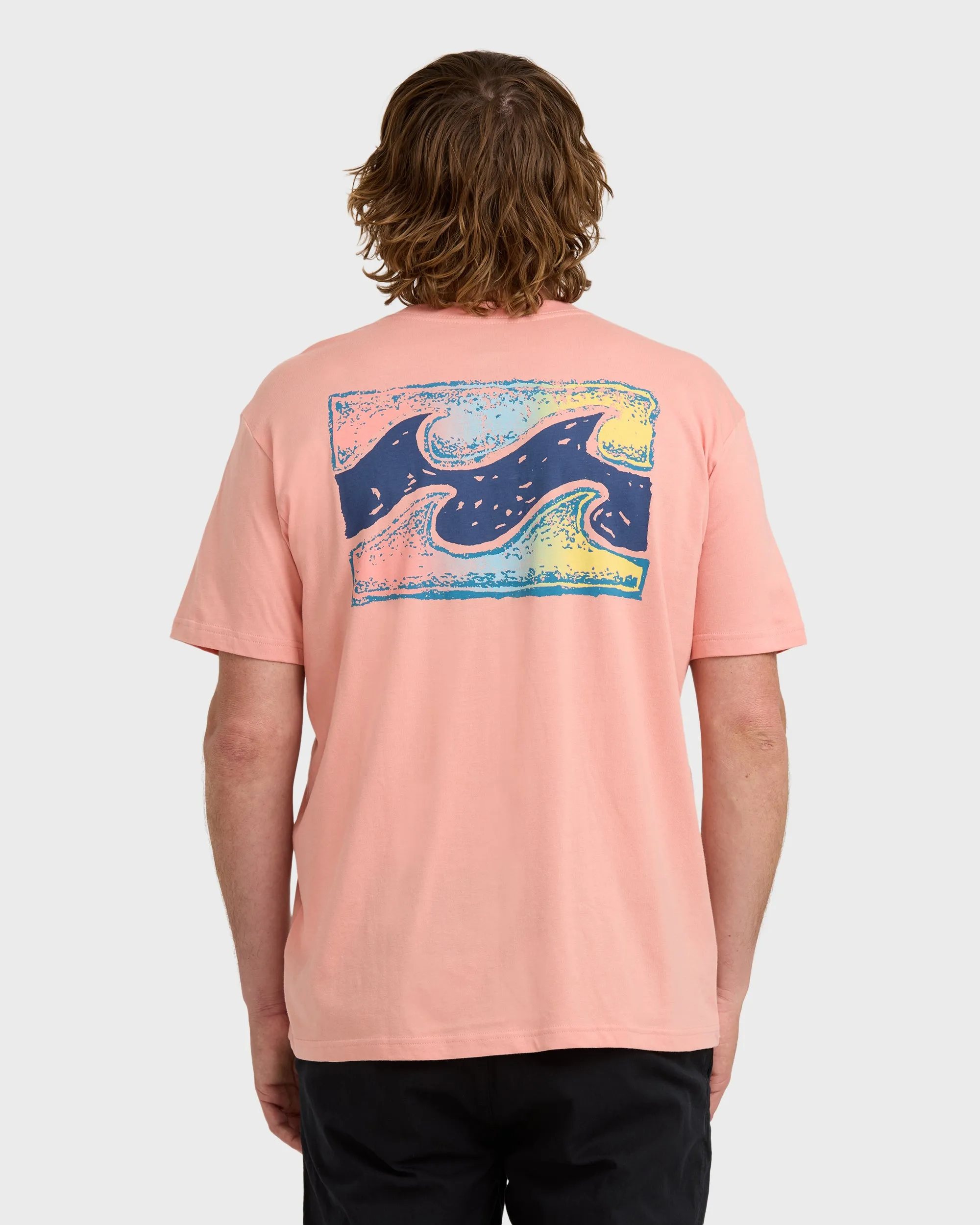 Crayon Wave Premium Short Sleeve T-Shirt - Peach sold by Billabong product image thumbnail 2