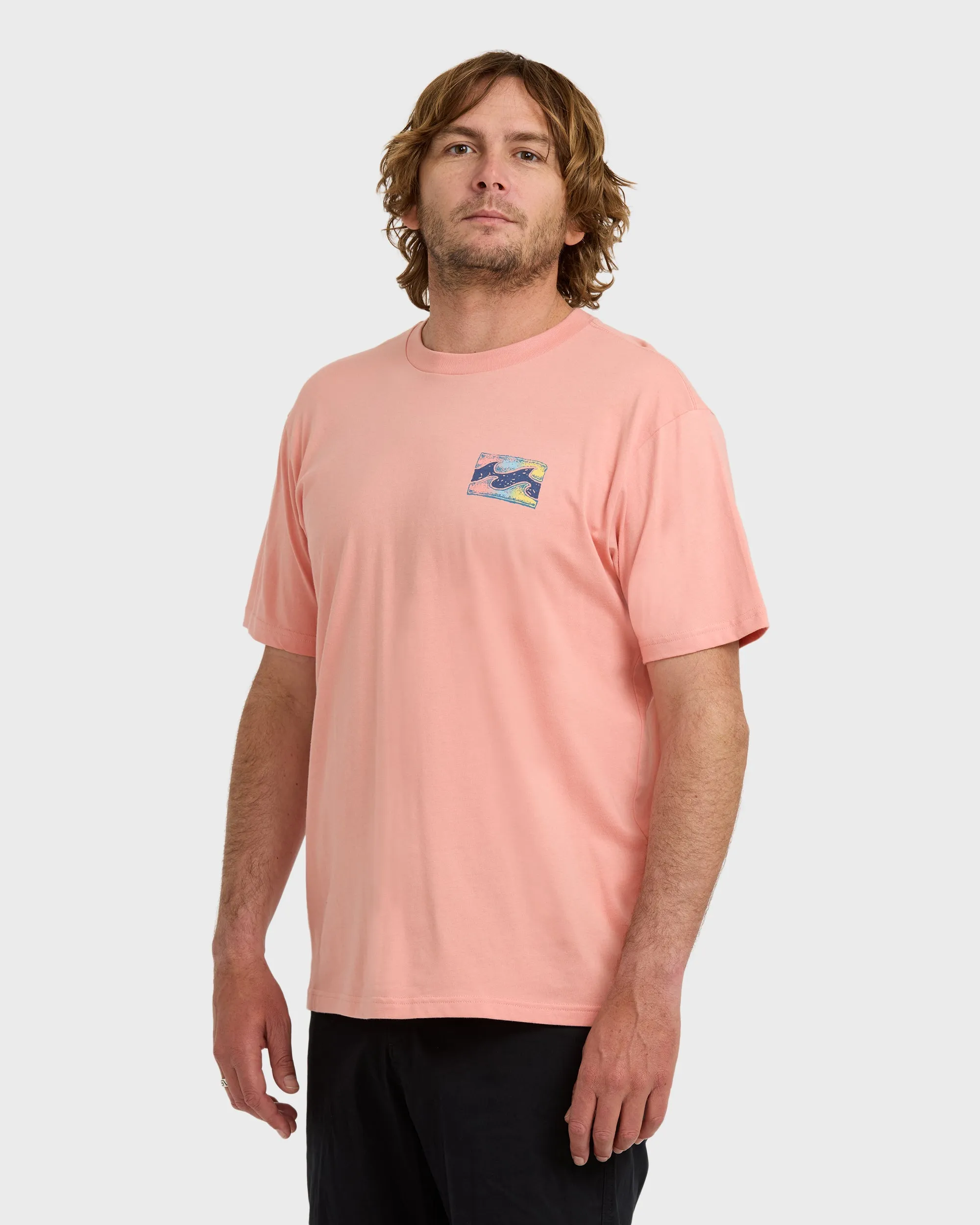 Crayon Wave Premium Short Sleeve T-Shirt - Peach sold by Billabong product image thumbnail 3
