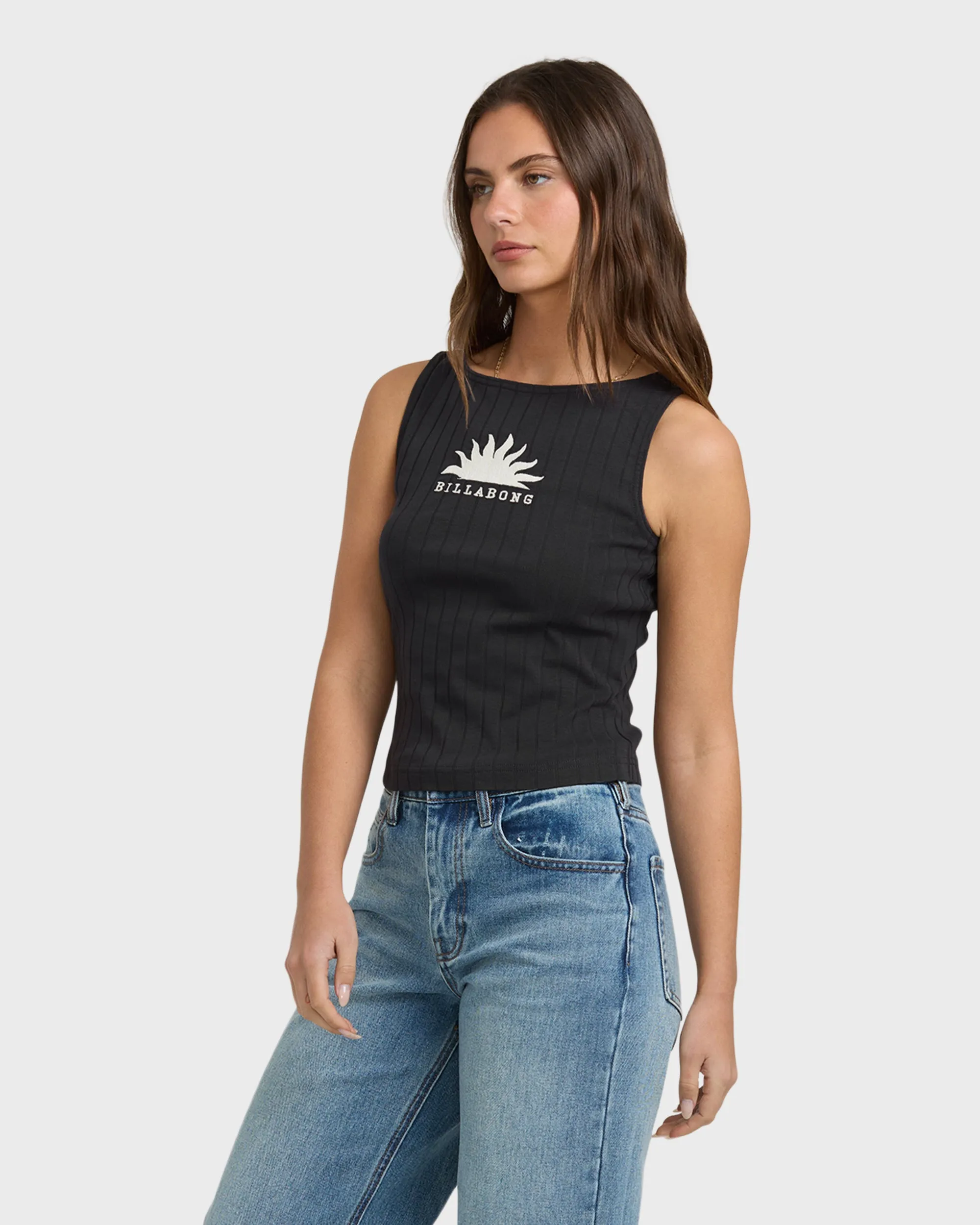 Rae Knit Tank T-Shirt - Black Sands sold by Billabong product image thumbnail 4