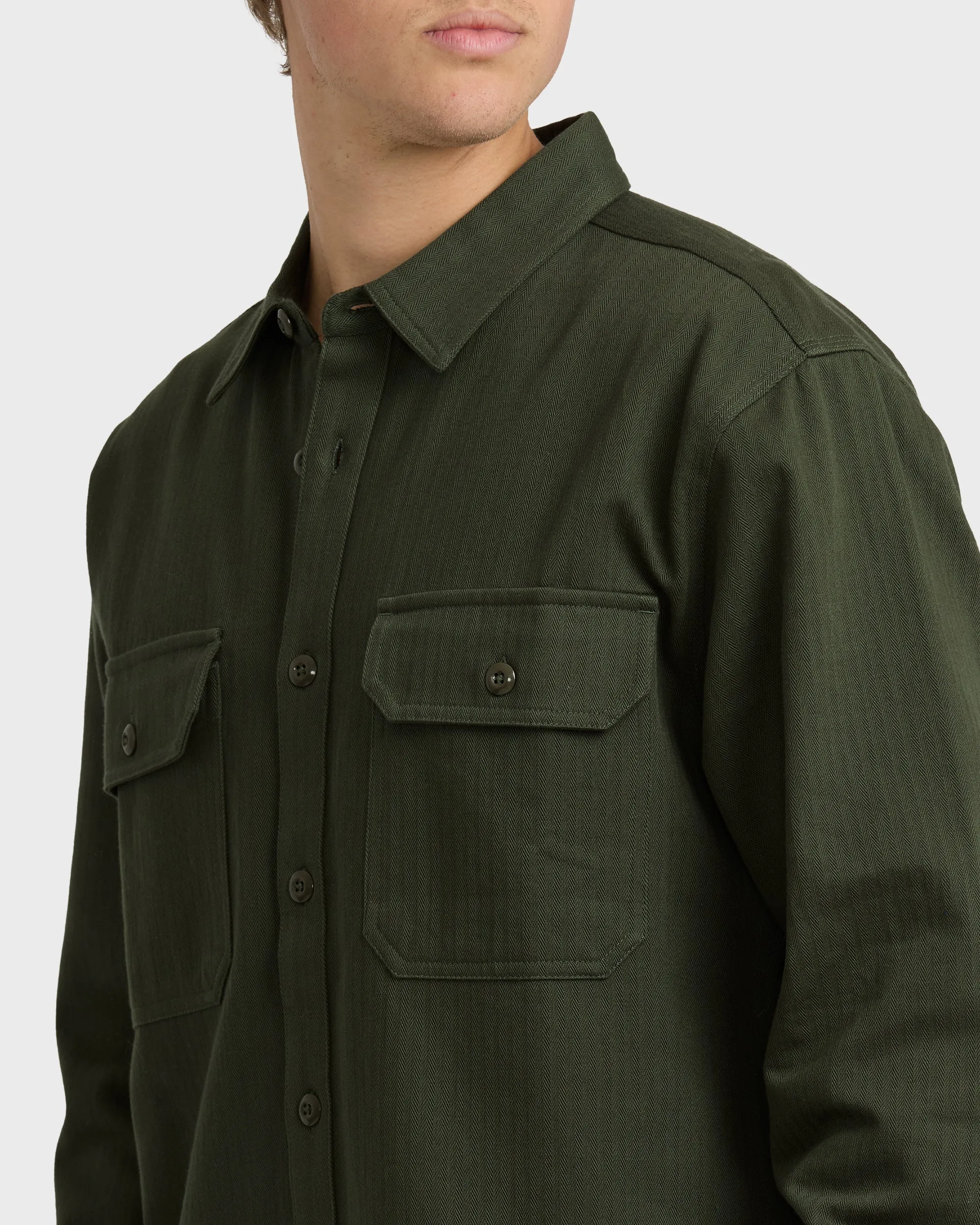 Fort Garage Long Sleeve Shirt - Olive sold by Billabong product image thumbnail 2