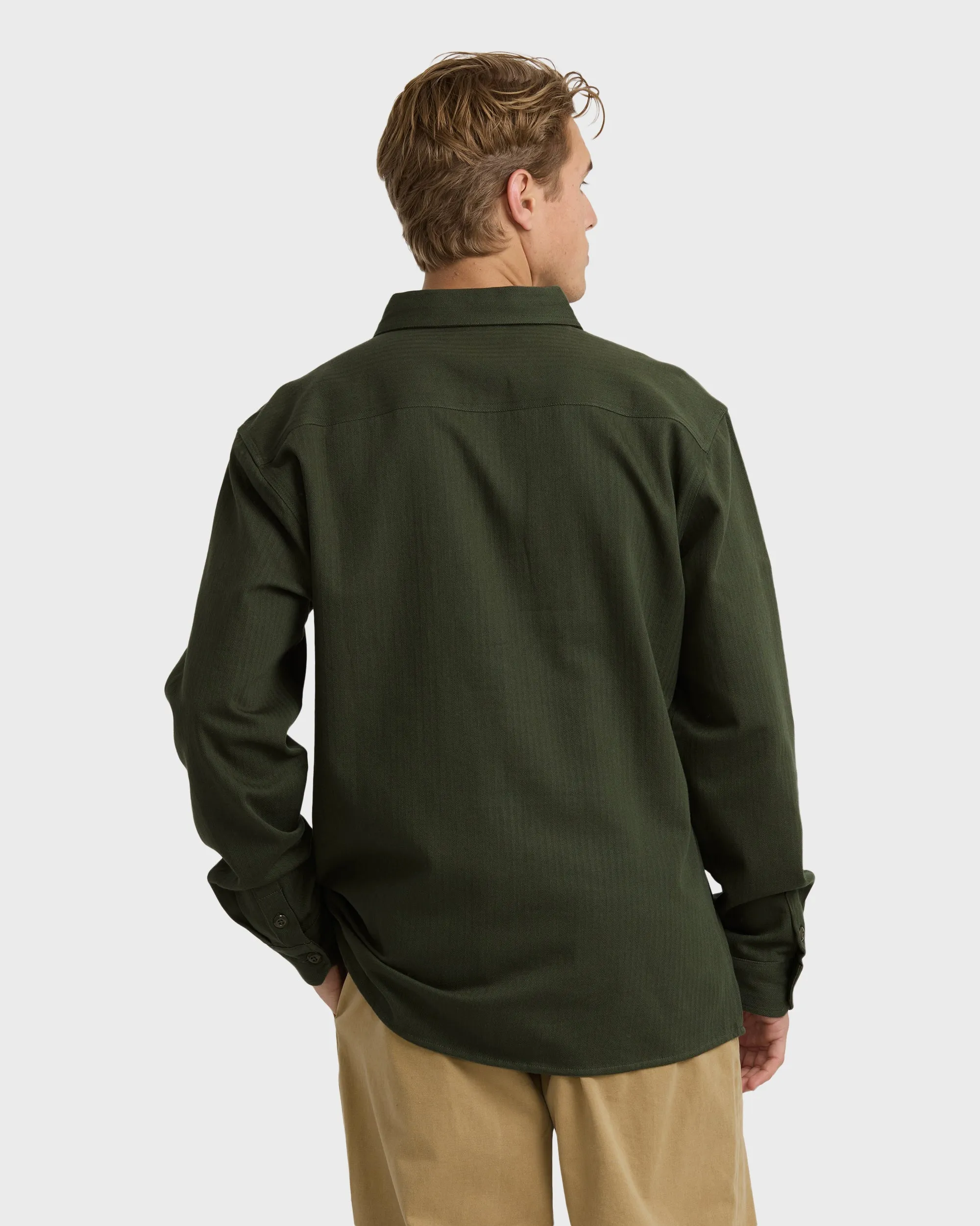 Fort Garage Long Sleeve Shirt - Olive sold by Billabong product image thumbnail 5