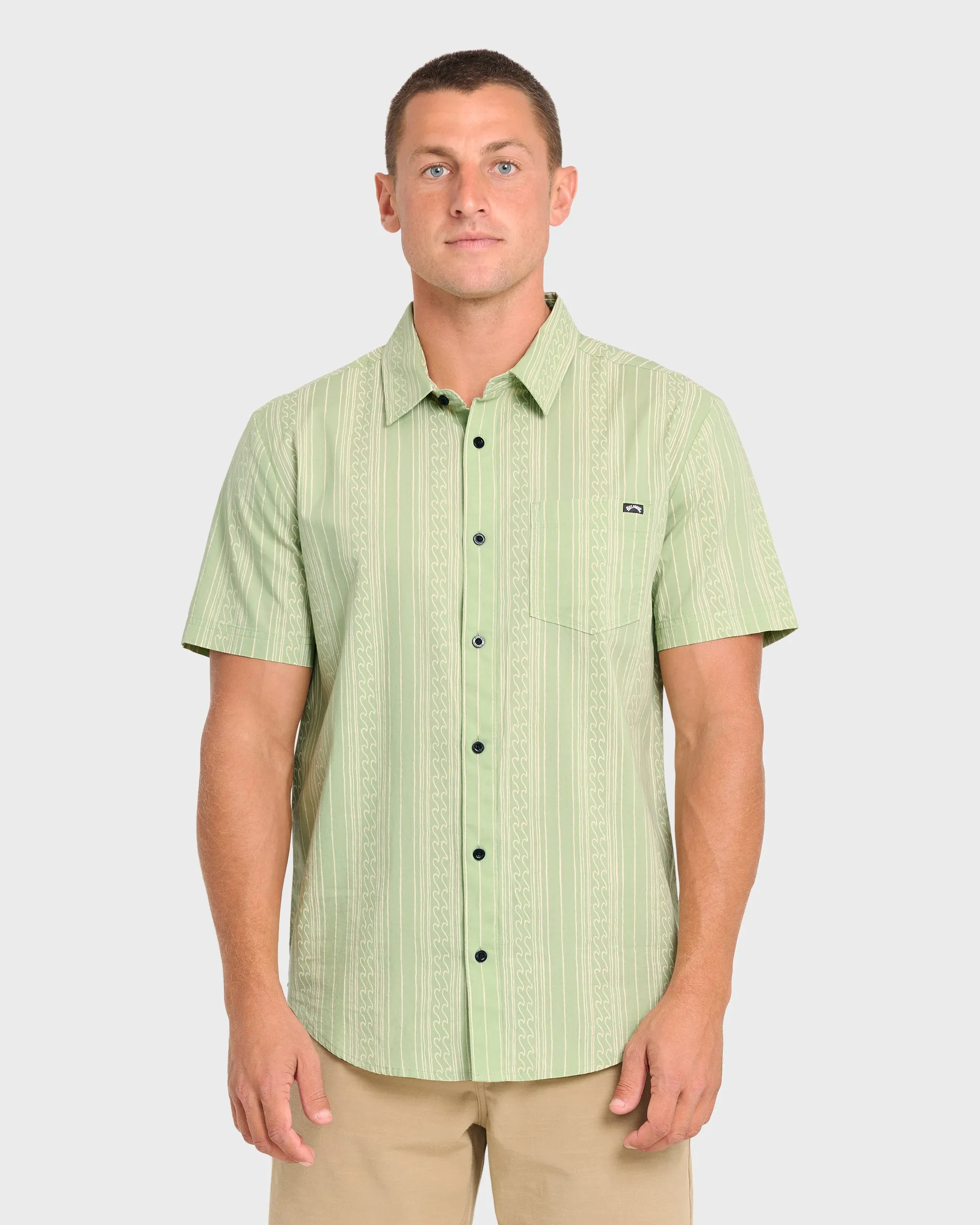Low Tide Short Sleeve Shirt - Sage Frost sold by Billabong