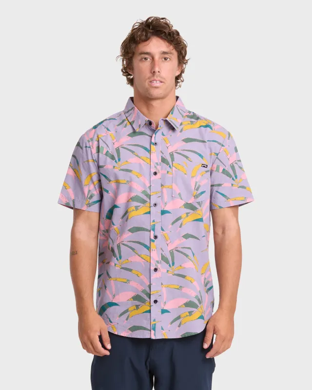 Multi Frond Short Sleeve Shirt - Grey Violet sold by Billabong