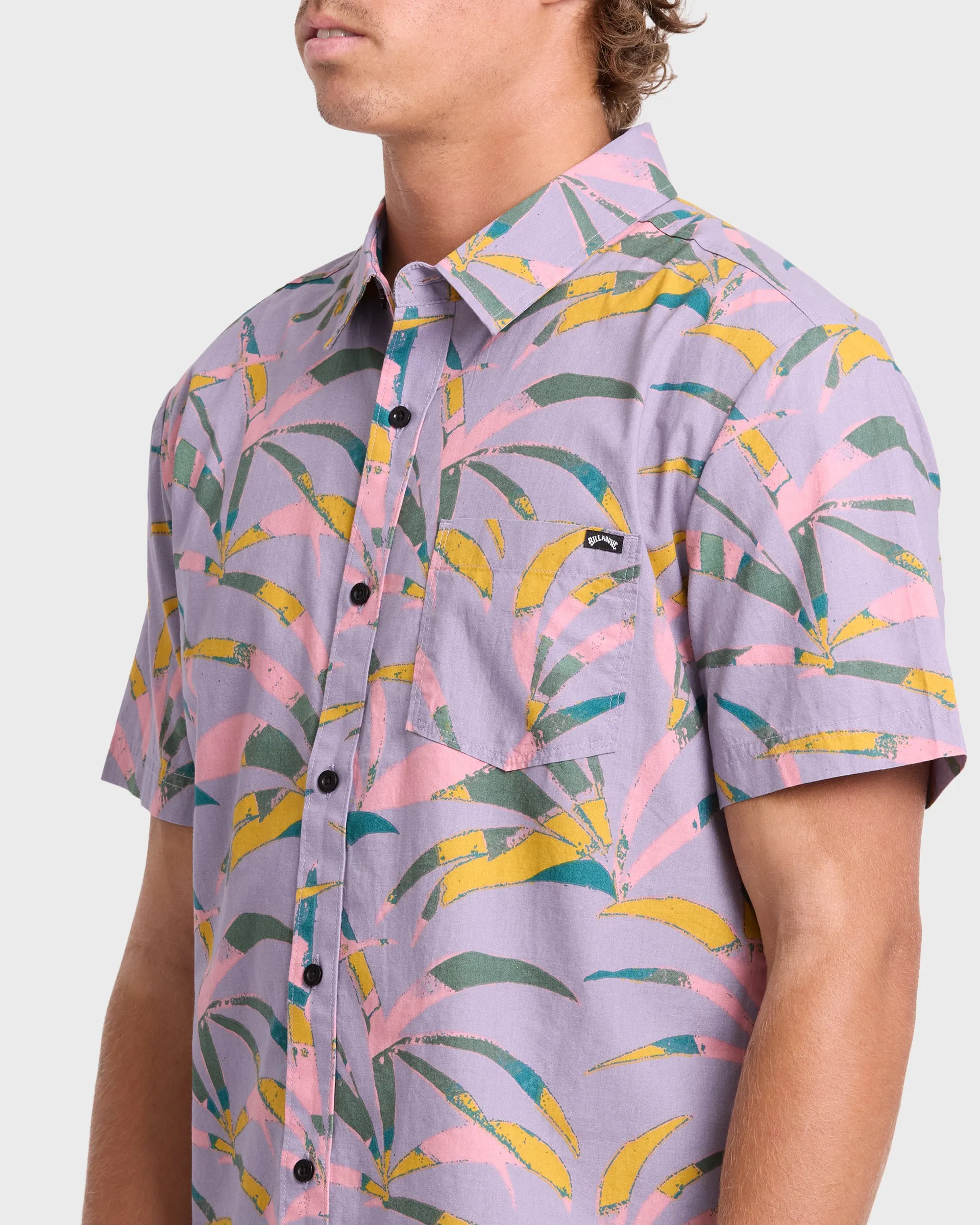 Multi Frond Short Sleeve Shirt - Grey Violet sold by Billabong product image thumbnail 5
