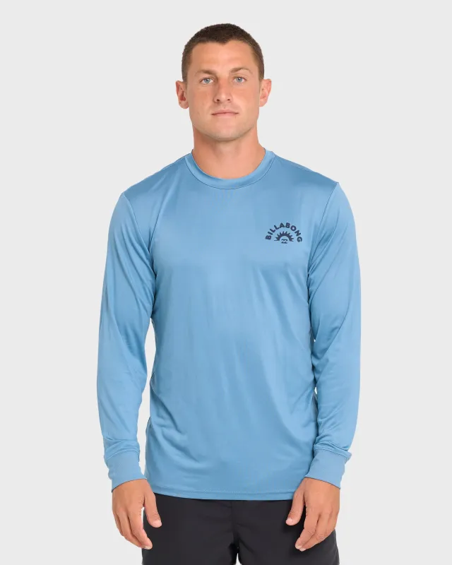 Heel Flip Crew Long Sleeve Rashguard - Vintage Indigo sold by Billabong