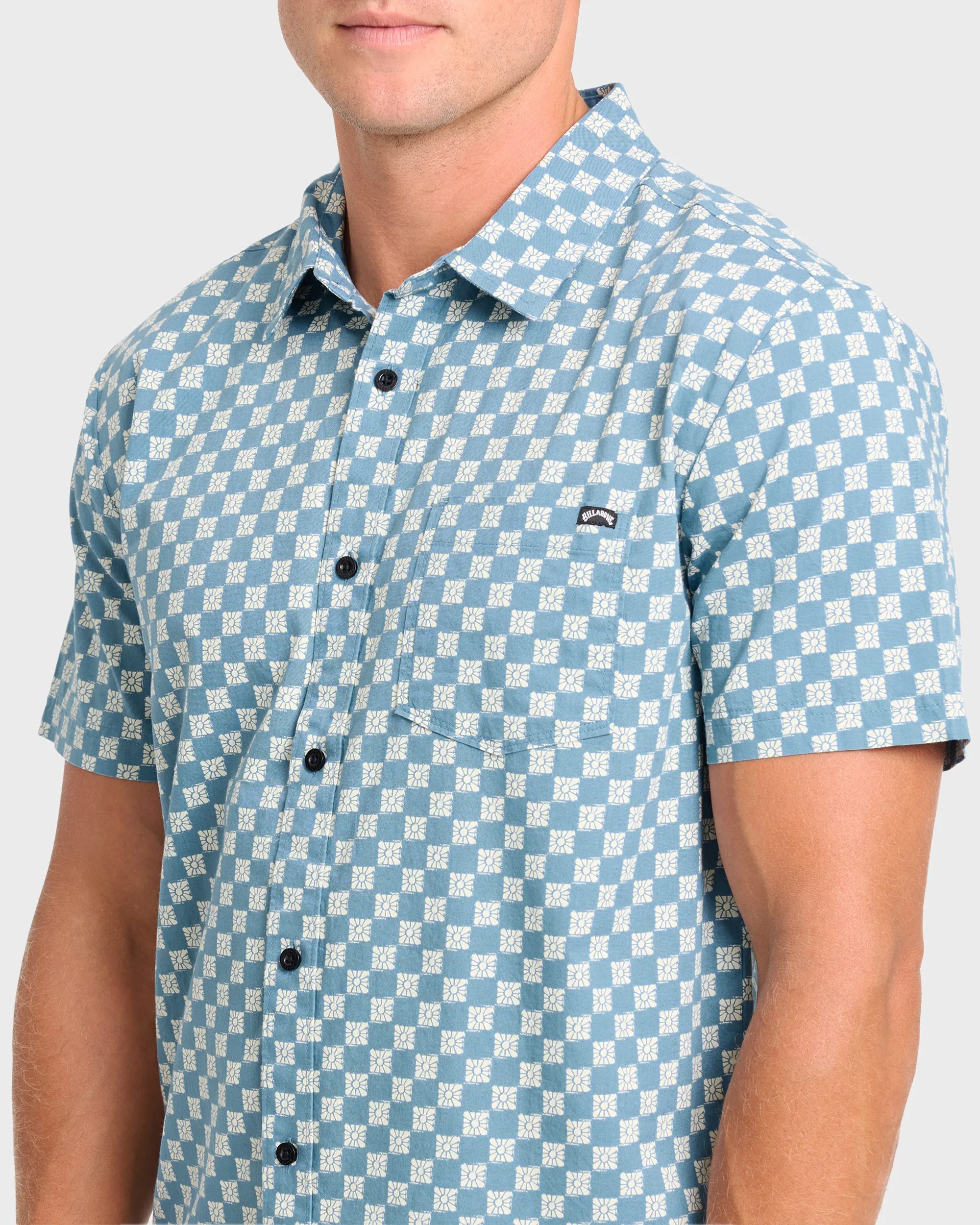 Daisy Check Short Sleeve Shirt - Vintage Indigo sold by Billabong product image thumbnail 5