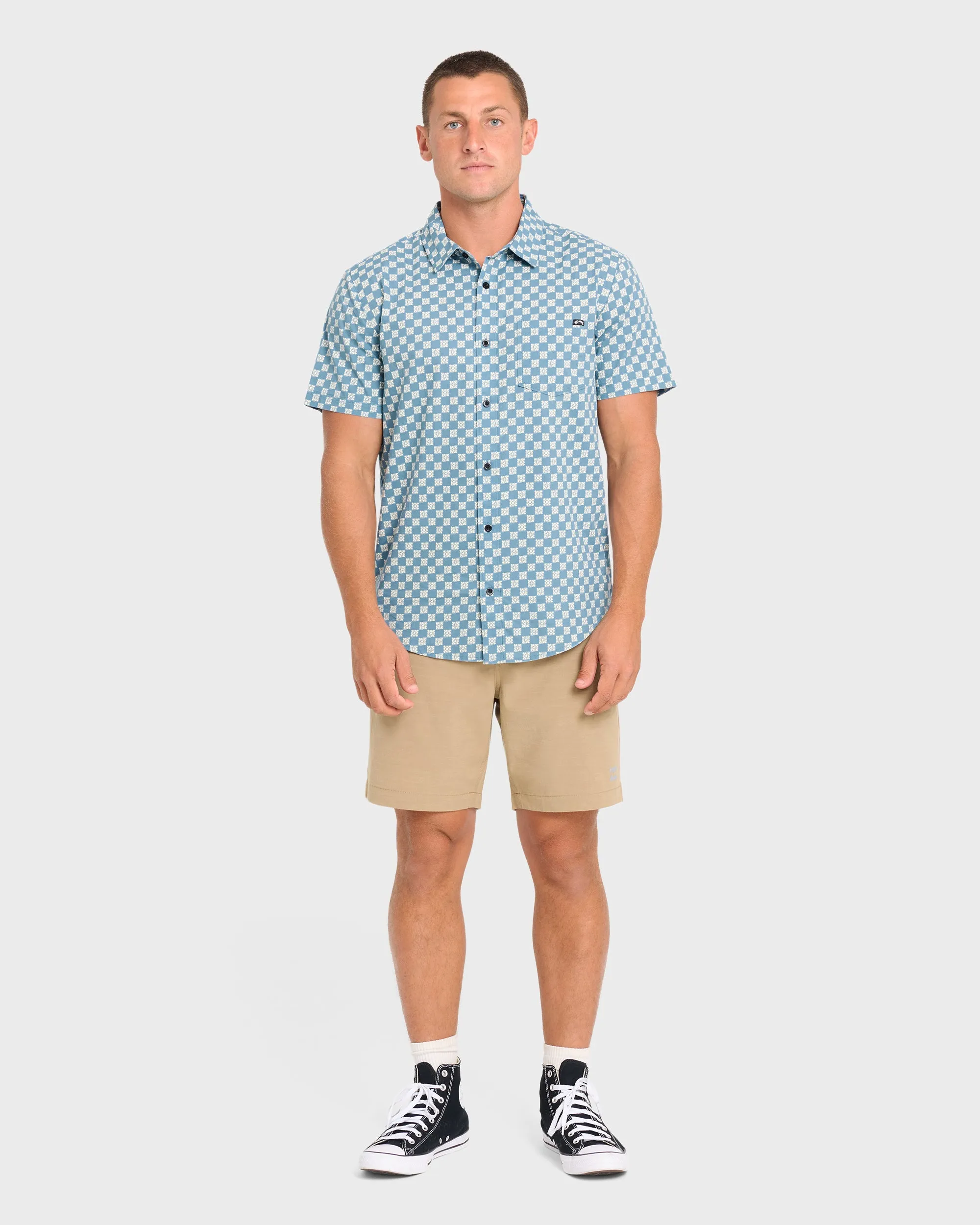 Daisy Check Short Sleeve Shirt - Vintage Indigo sold by Billabong product image thumbnail 4