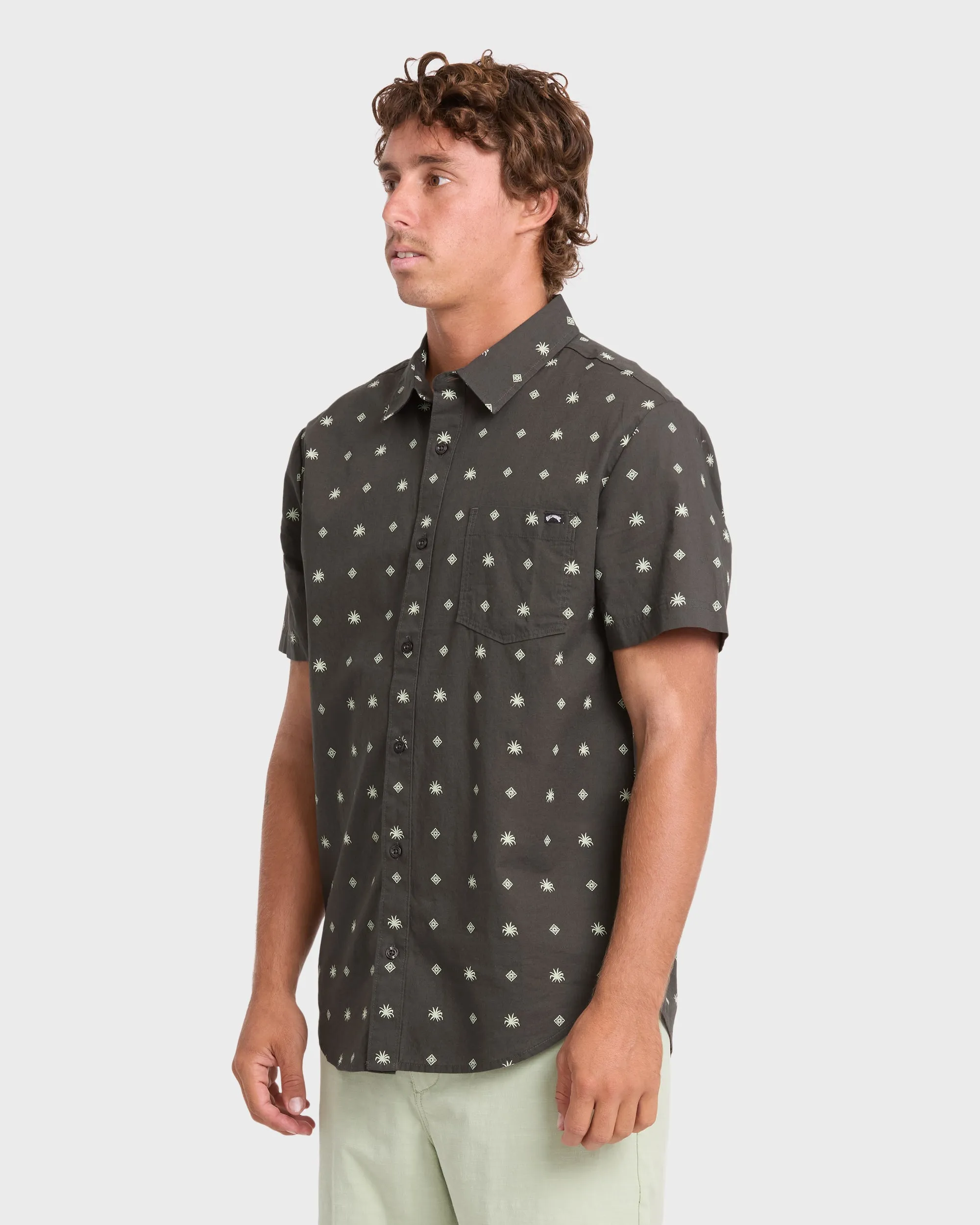 Aloe How Are You Short Sleeve Shirt - Charcoal sold by Billabong product image thumbnail 3