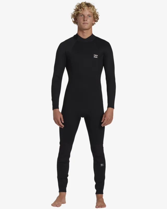 3/2mm Foil Flatlock Back Zip Wetsuit - Black sold by Billabong