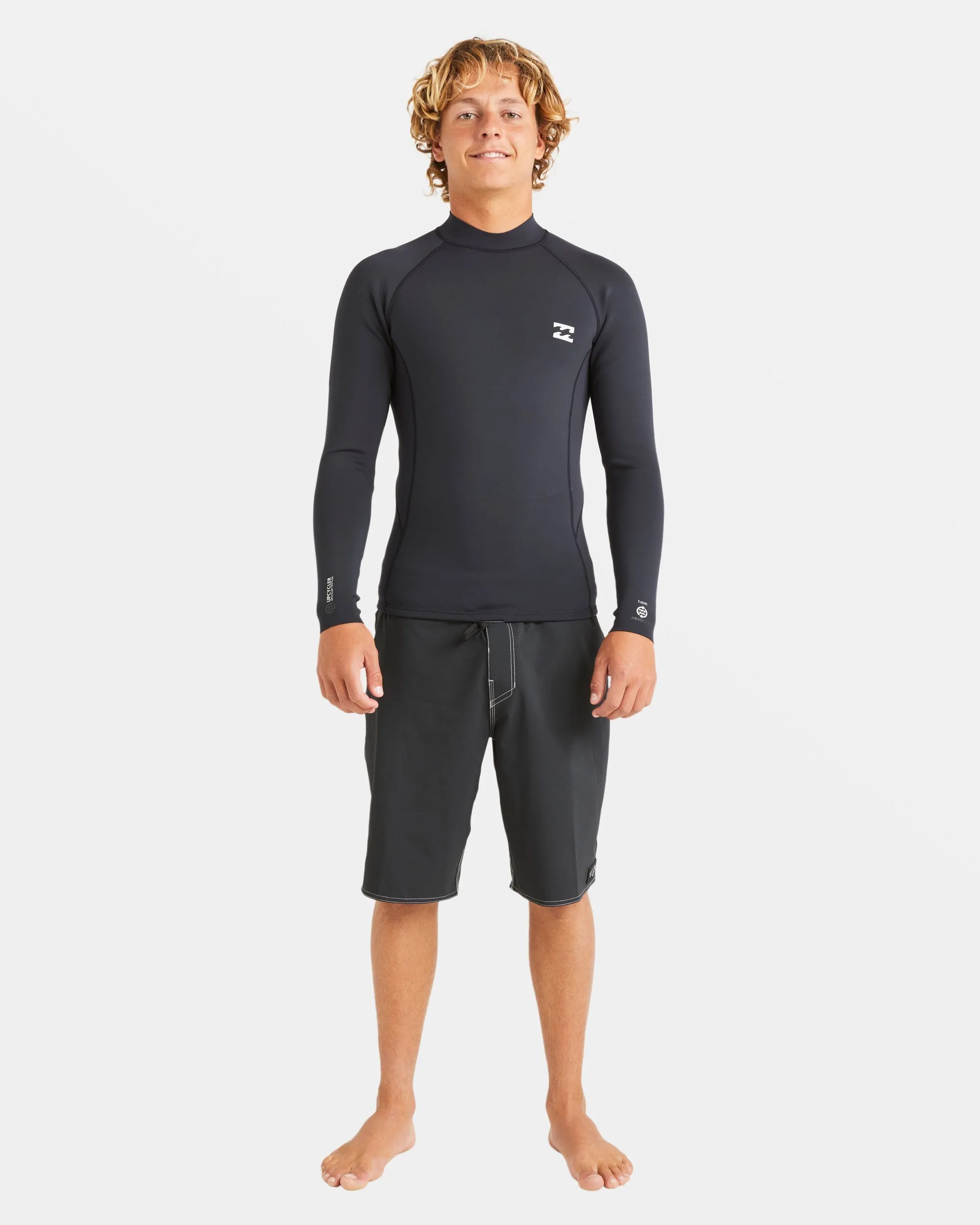 1/1mm Absolute Natural Upcycler Flatlock Back Zip Wetsuit Jacket - Black sold by Billabong product image thumbnail 4