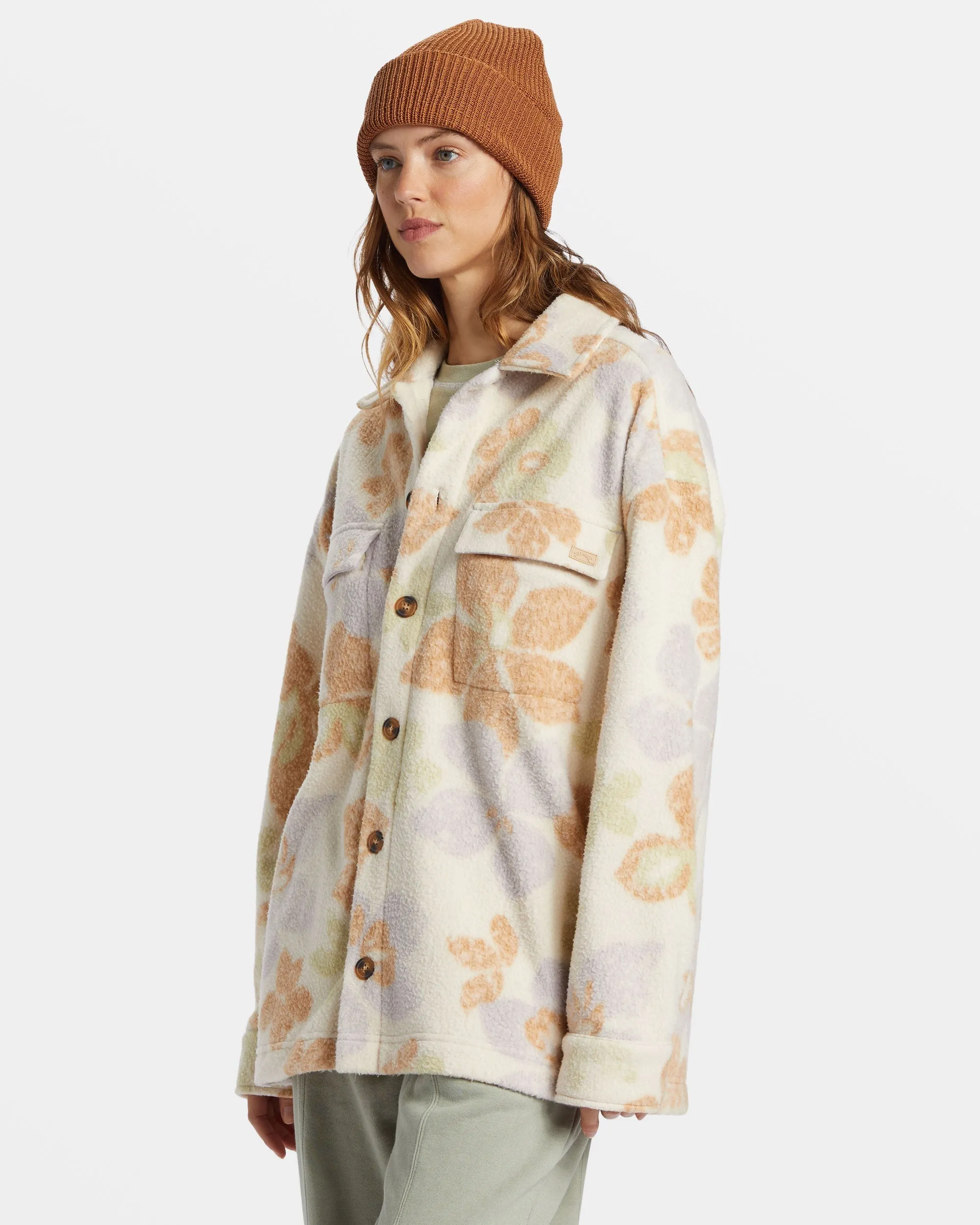 A/Div Happy Camper Shacket Button Sweater - Summer Rain sold by Billabong product image thumbnail 4