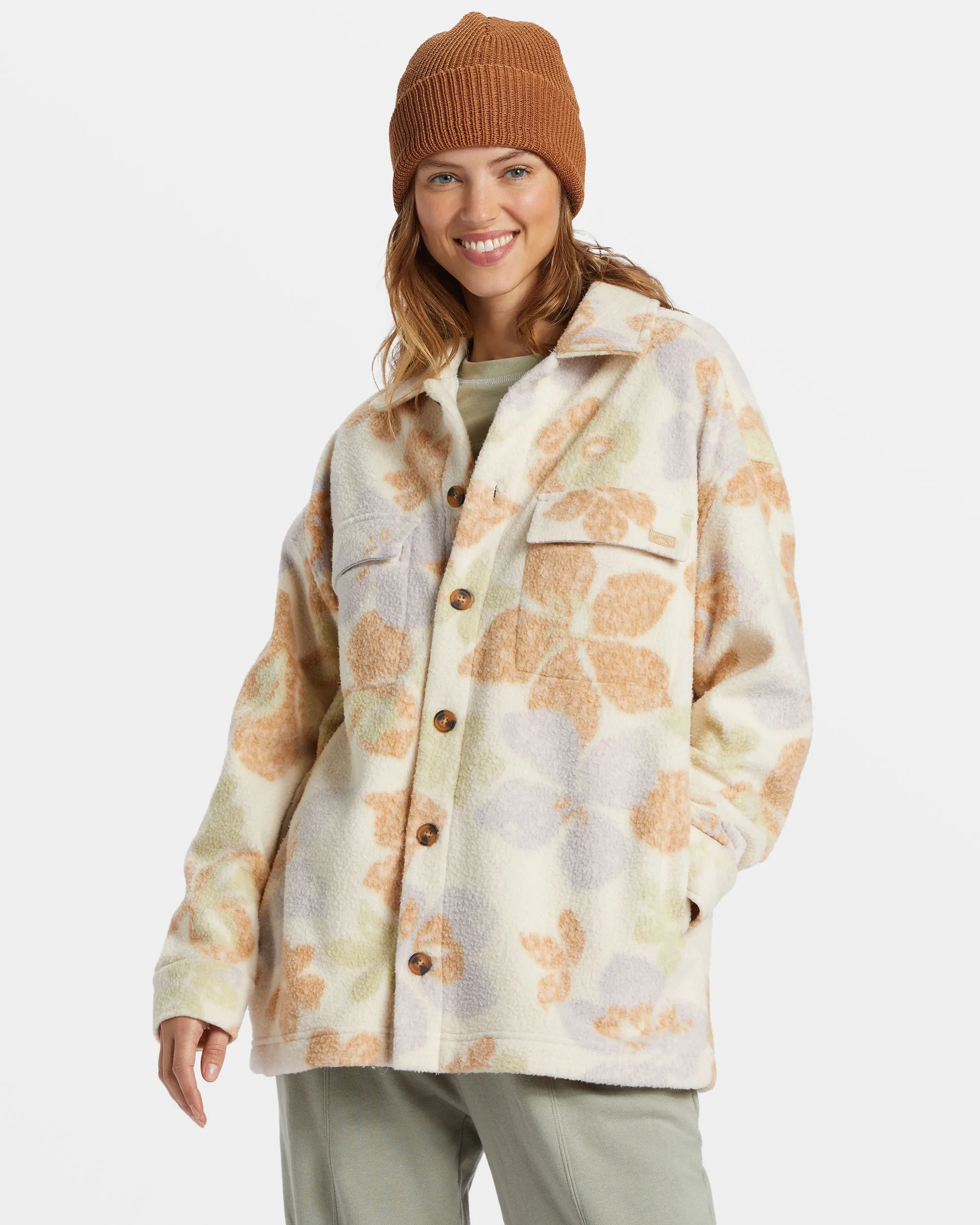 A/Div Happy Camper Shacket Button Sweater - Summer Rain sold by Billabong product image thumbnail 2