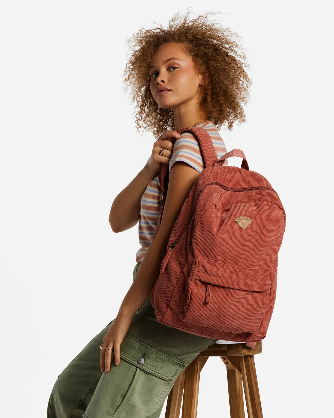 Schools Out Corduroy Backpack - Rose Dawn sold by Billabong