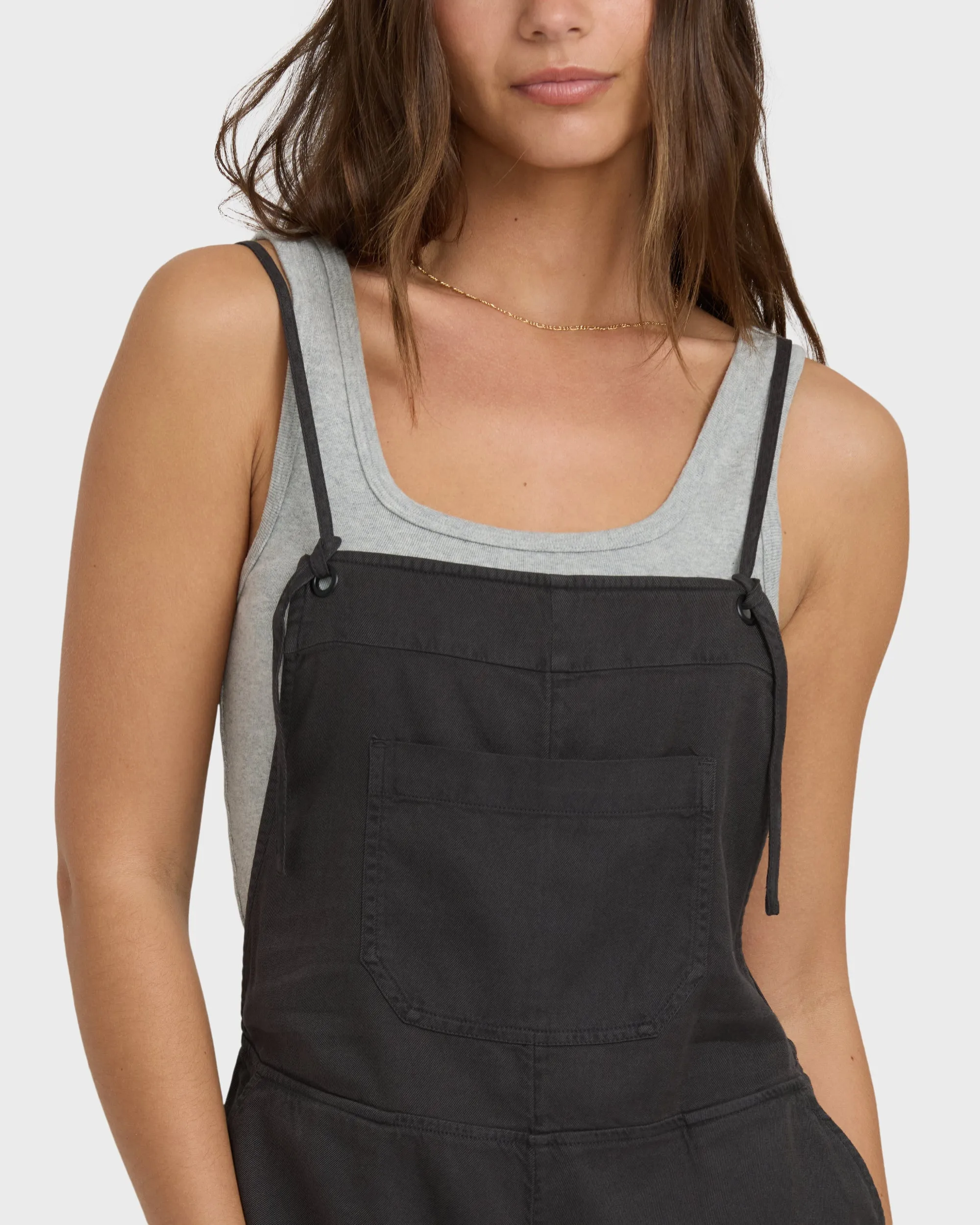 Wild Pursuit Yarn-Dyed Overalls - Off White / Brown sold by Billabong product image thumbnail 2