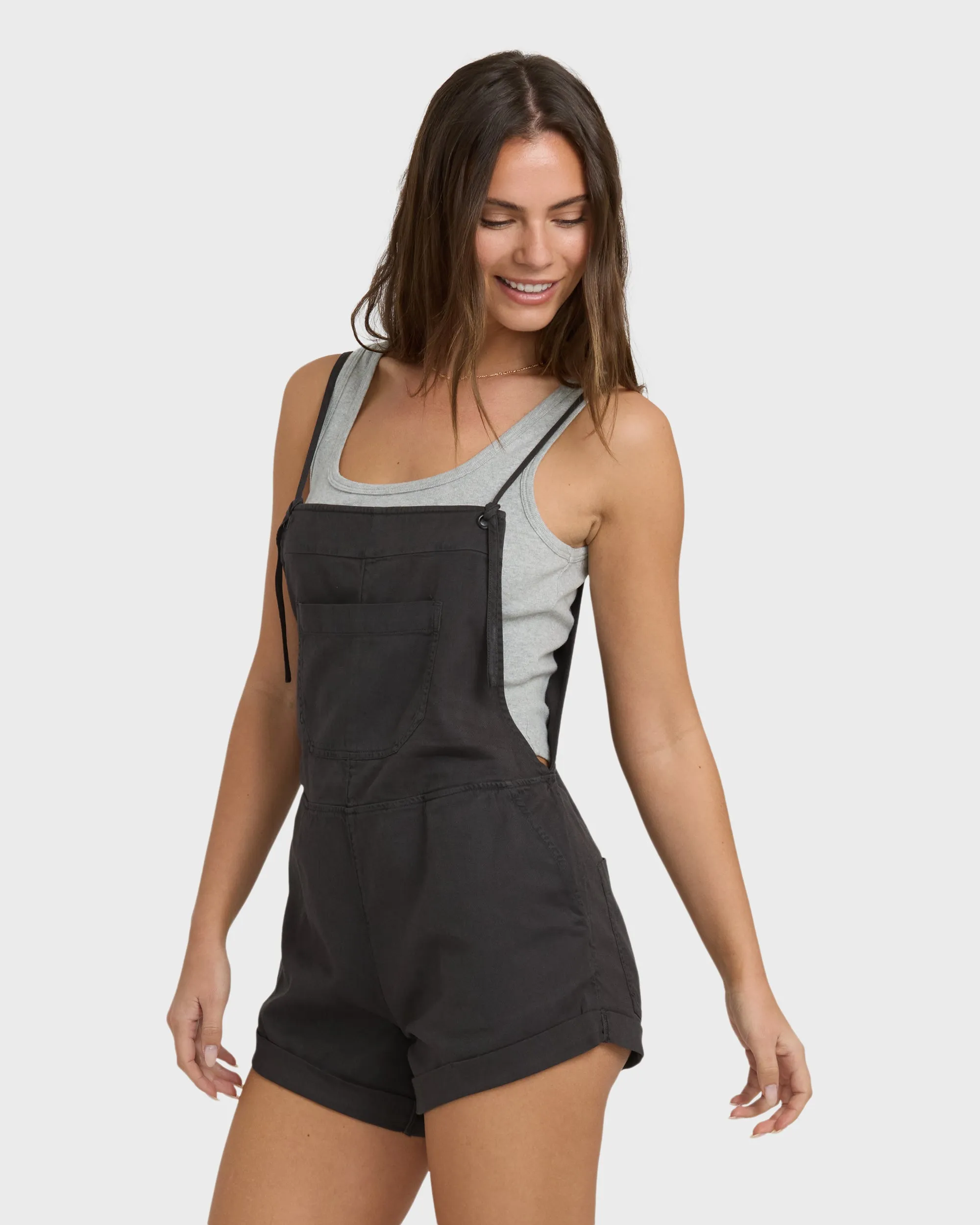 Wild Pursuit Yarn-Dyed Overalls - Off White / Brown sold by Billabong product image thumbnail 4