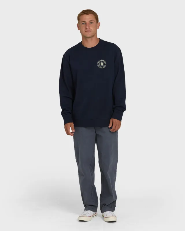 Rotation Crewneck Sweatshirt - Dark Navy sold by Billabong