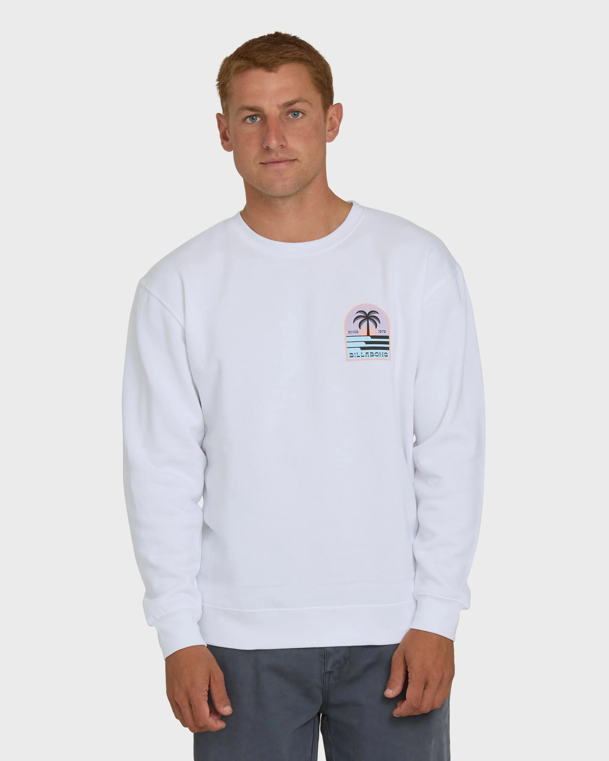 Portal Crewneck Sweatshirt - White sold by Billabong