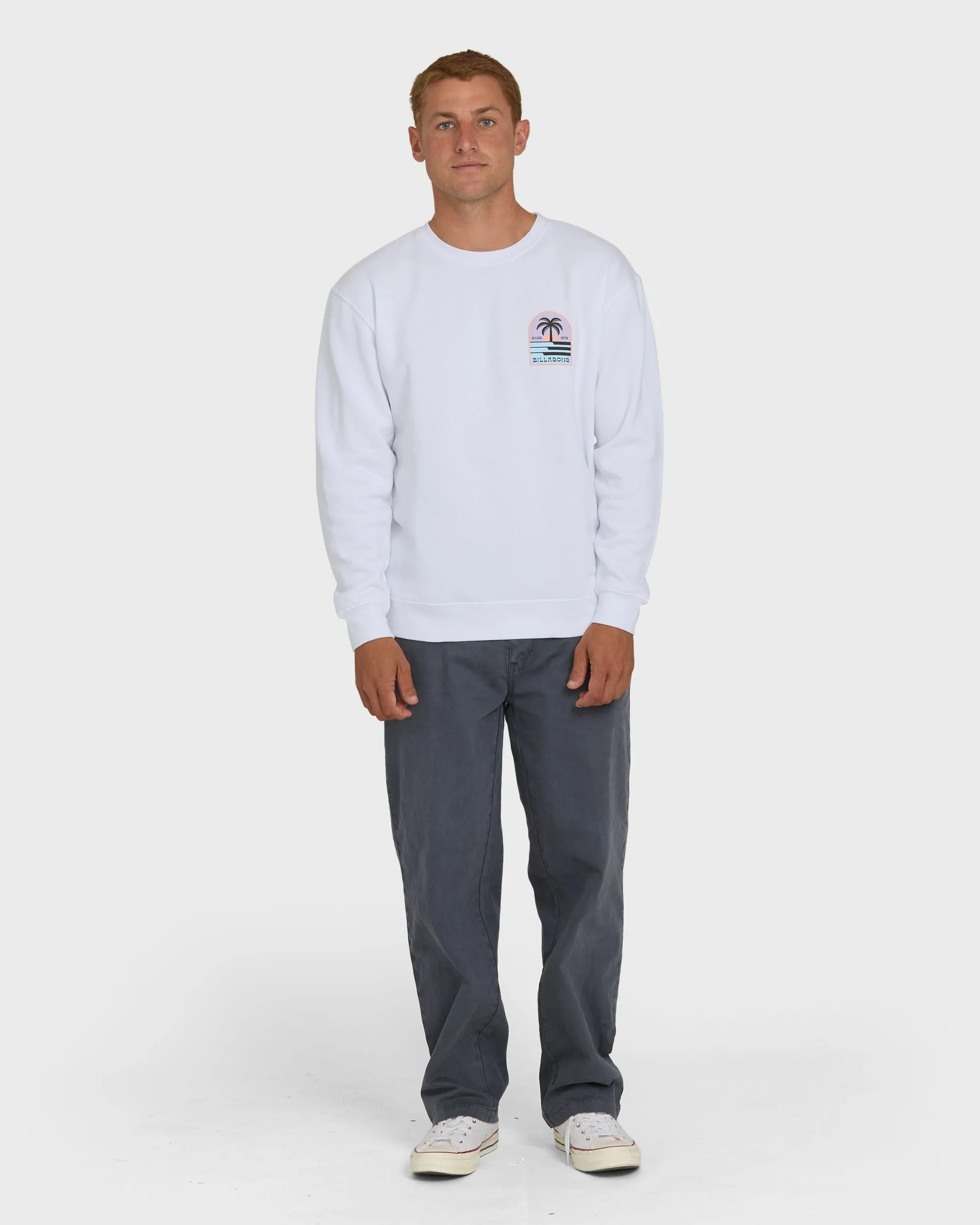 Portal Crewneck Sweatshirt - White sold by Billabong product image thumbnail 3