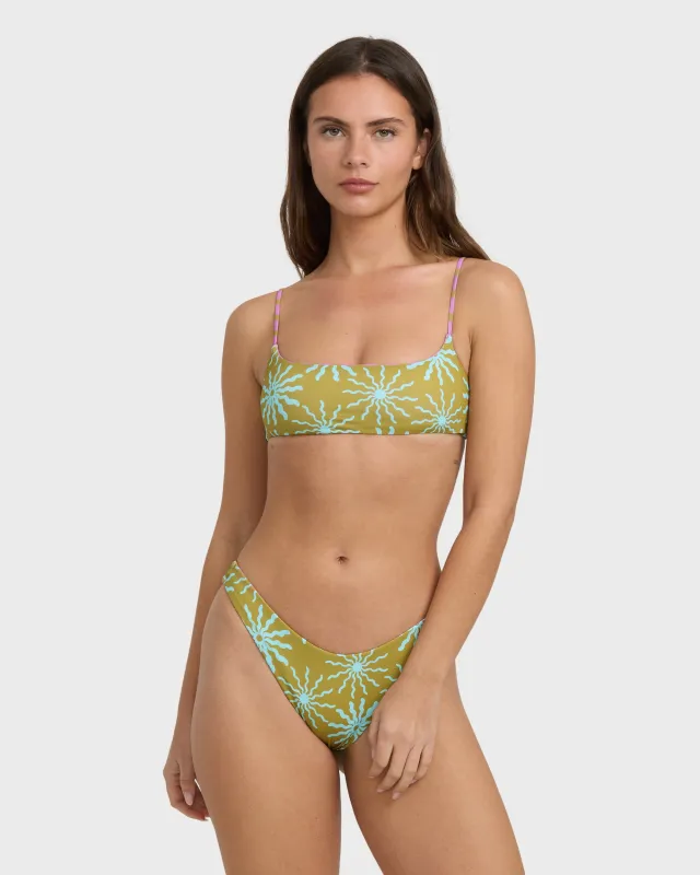 Sun Fired Reversible Jaclyn Crop Bikini Top - Moss sold by Billabong