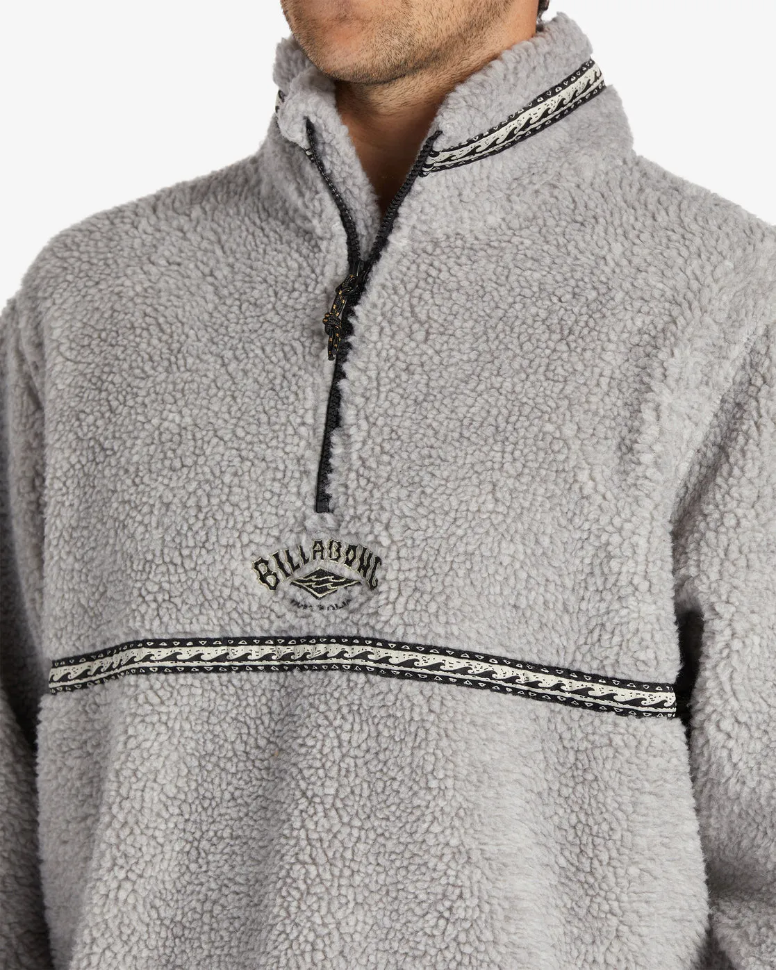 Boundary Tombstone Mock-Neck Sweatshirt - Oatmeal Heather sold by Billabong product image thumbnail 3