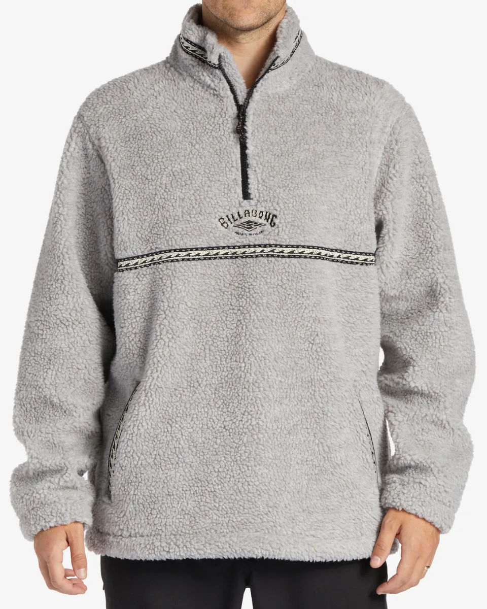 Boundary Tombstone Mock-Neck Sweatshirt - Oatmeal Heather