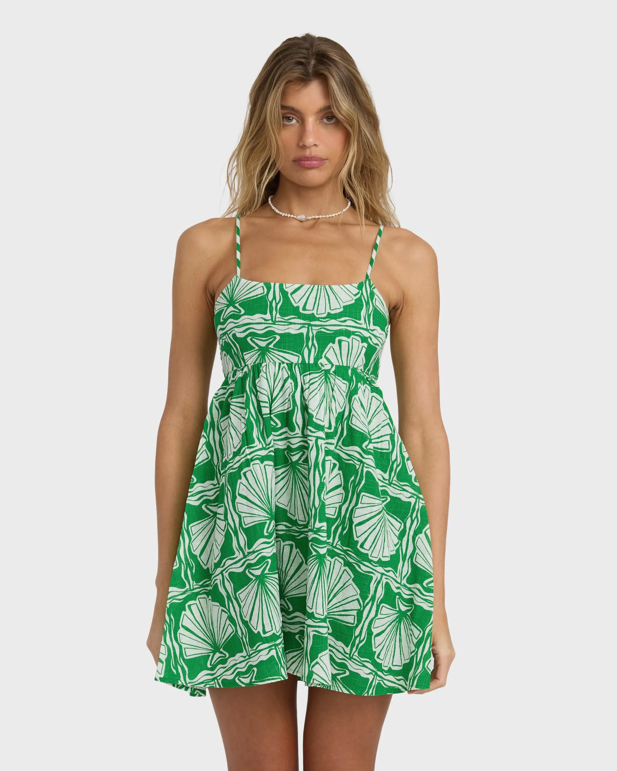 Sea Shell Mini Dress - Kelly Green sold by Billabong product image thumbnail 3