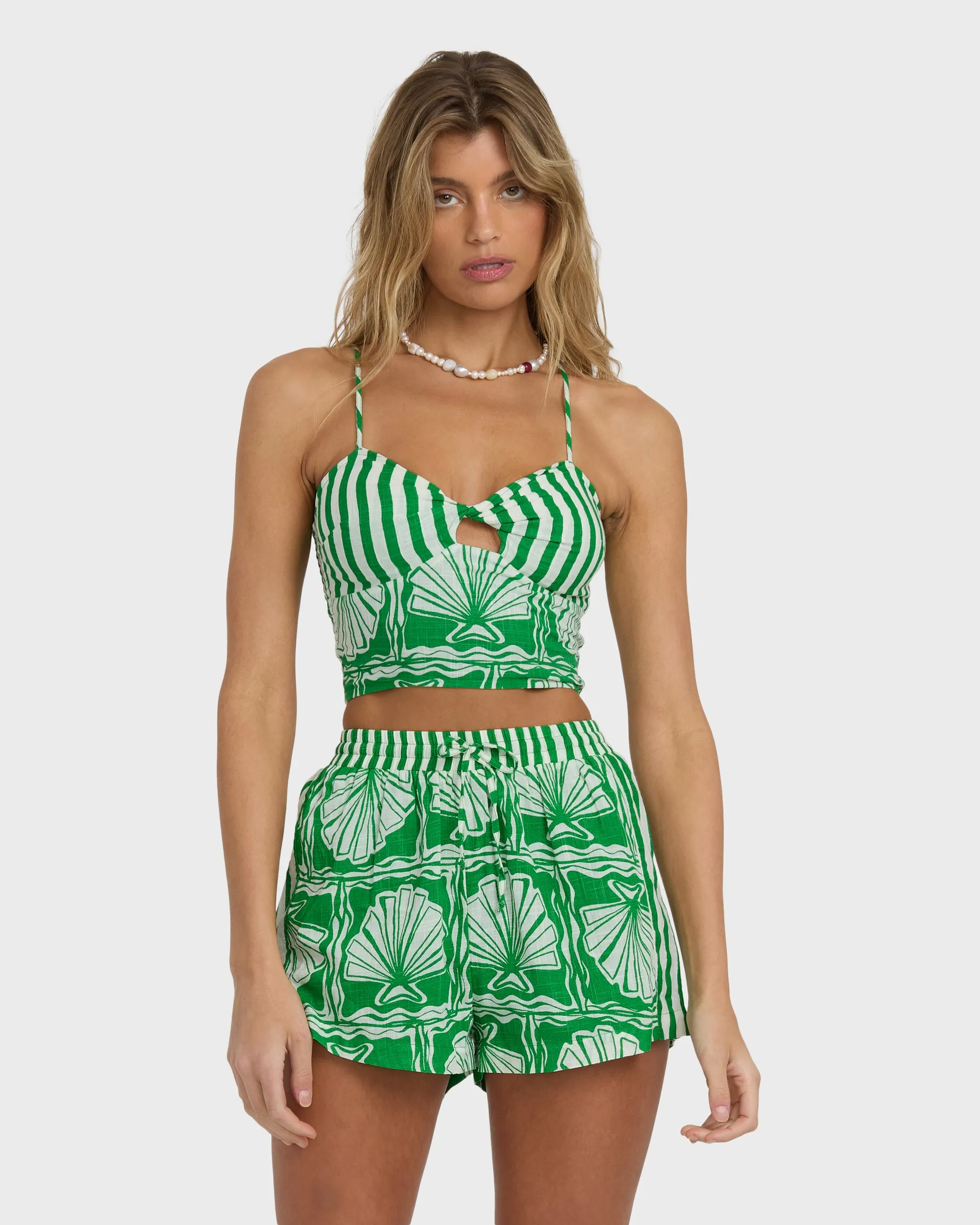 Sea Shell Tank - Kelly Green sold by Billabong product image thumbnail 3