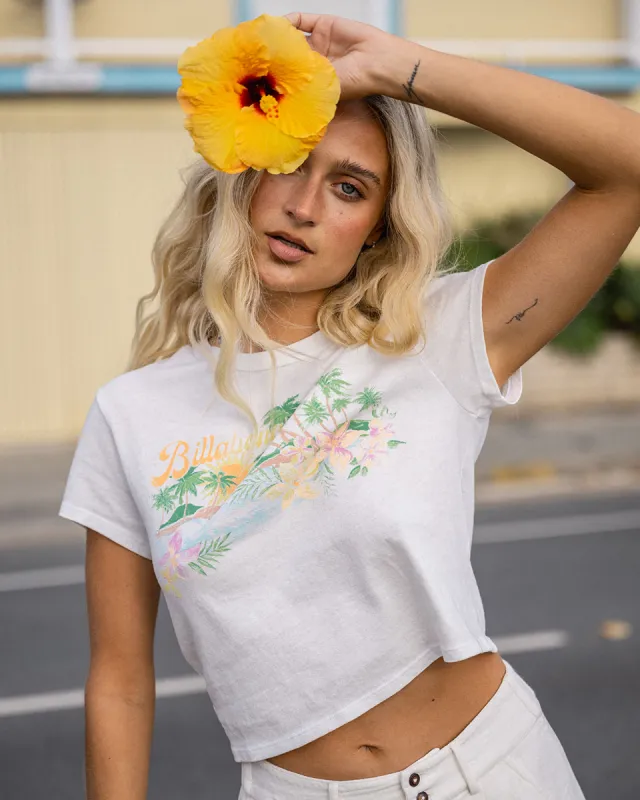 By The Sea Cropped T-Shirt - Salt Crystal sold by Billabong
