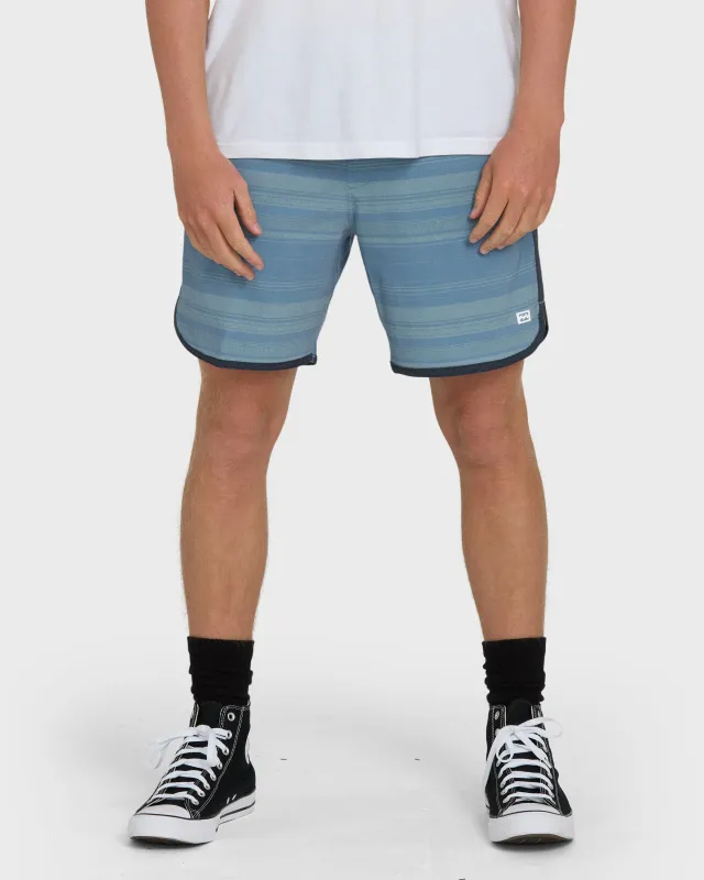 Surftrek Transit Elastic Waist Shorts - Mid Blue sold by Billabong