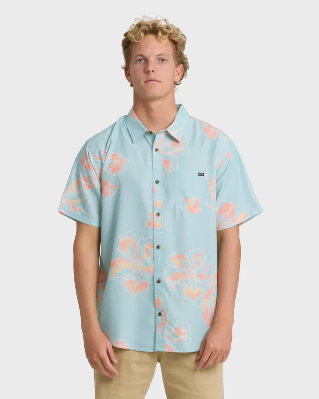 Sundays Lounge Short Sleeve Shirt - Corydalis Blue made by Billabong