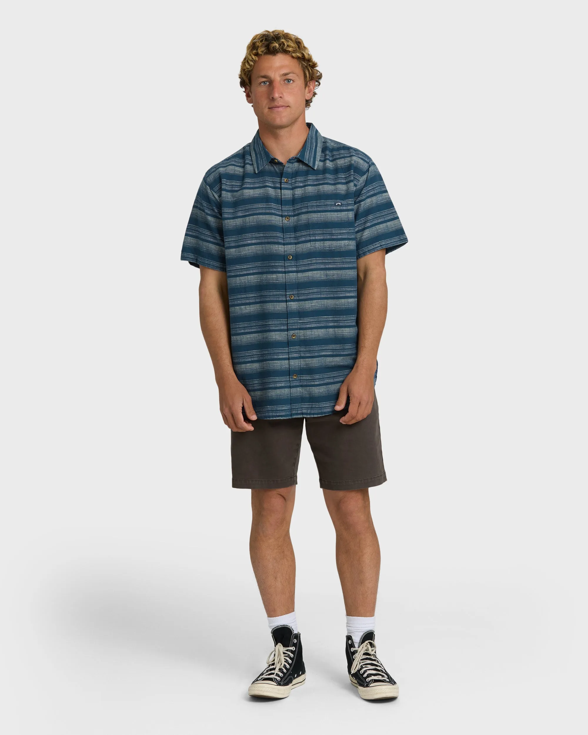 All Day Stripe Short Sleeve Shirt - Dark Denim sold by Billabong product image thumbnail 4