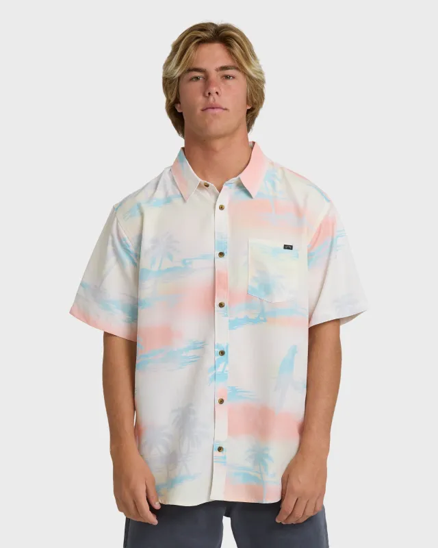 Sundays Lounge Short Sleeve Shirt - Off White made by Billabong