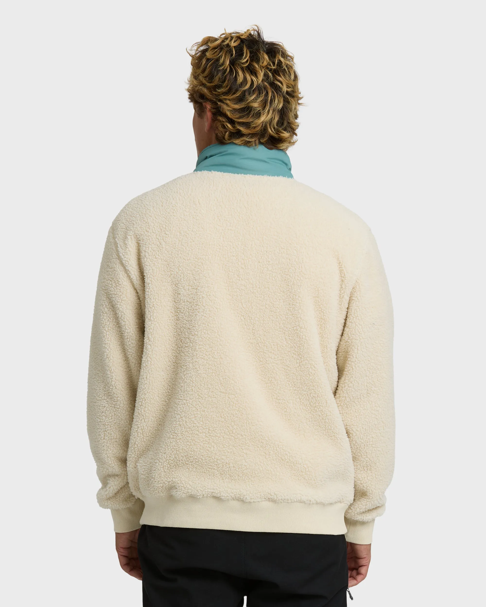 Boundary Peak Mock Neck Sherpa Fleece - Oatmeal sold by Billabong product image thumbnail 2