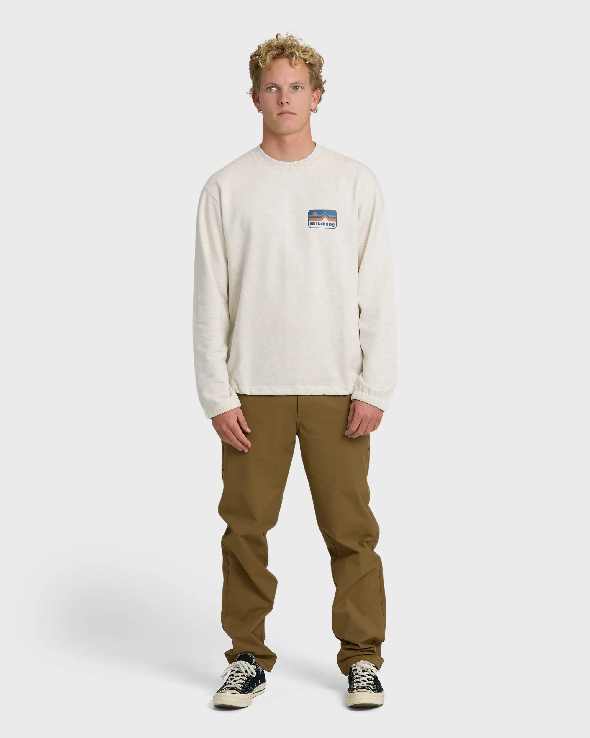 Compass Crewneck Sweatshirt - Oatmeal Heather. sold by Billabong product image thumbnail 4
